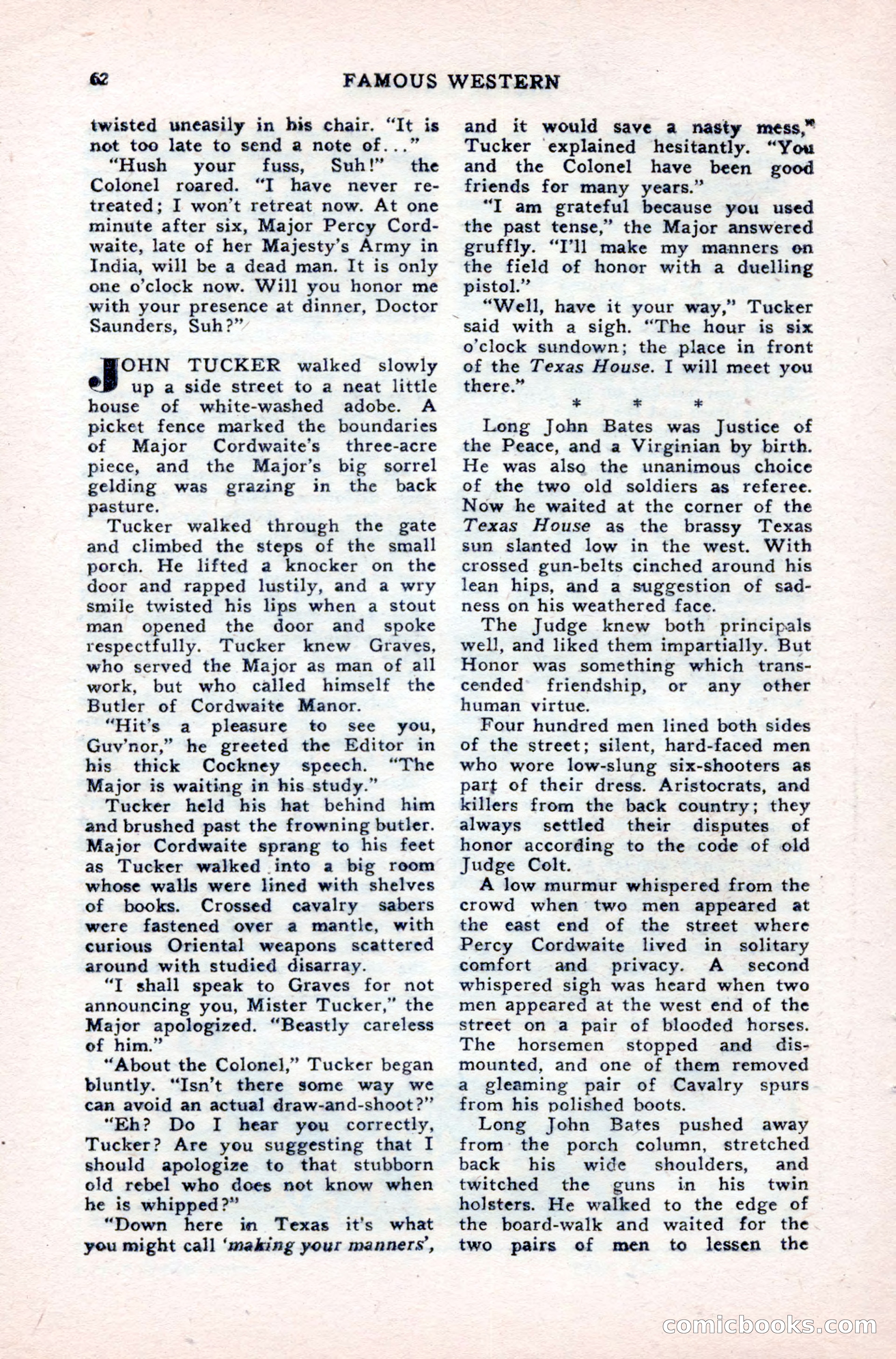 Famous Western, August 1950 — page 62 of 100