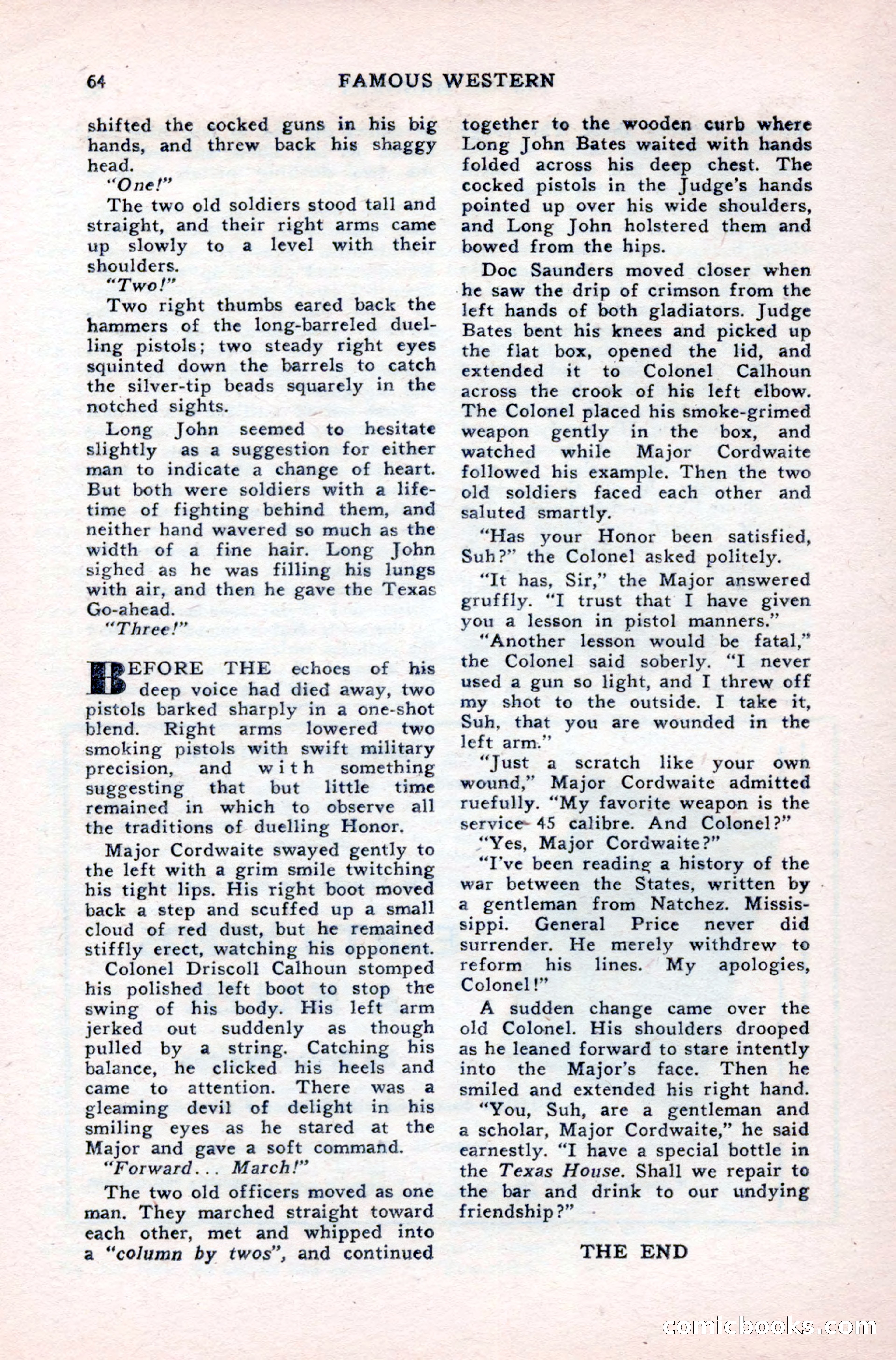 Famous Western, August 1950 — page 64 of 100
