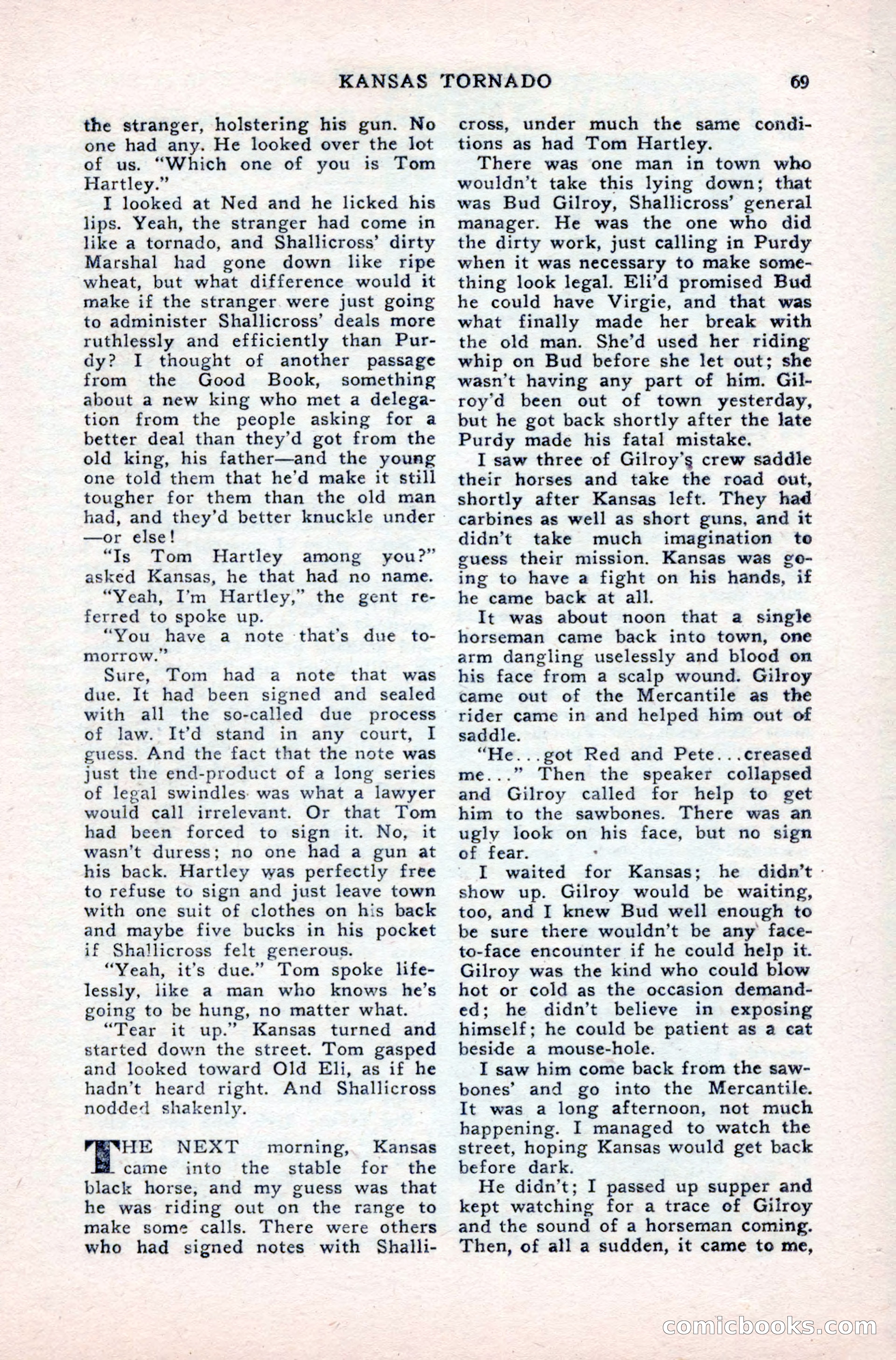 Famous Western, August 1950 — page 69 of 100