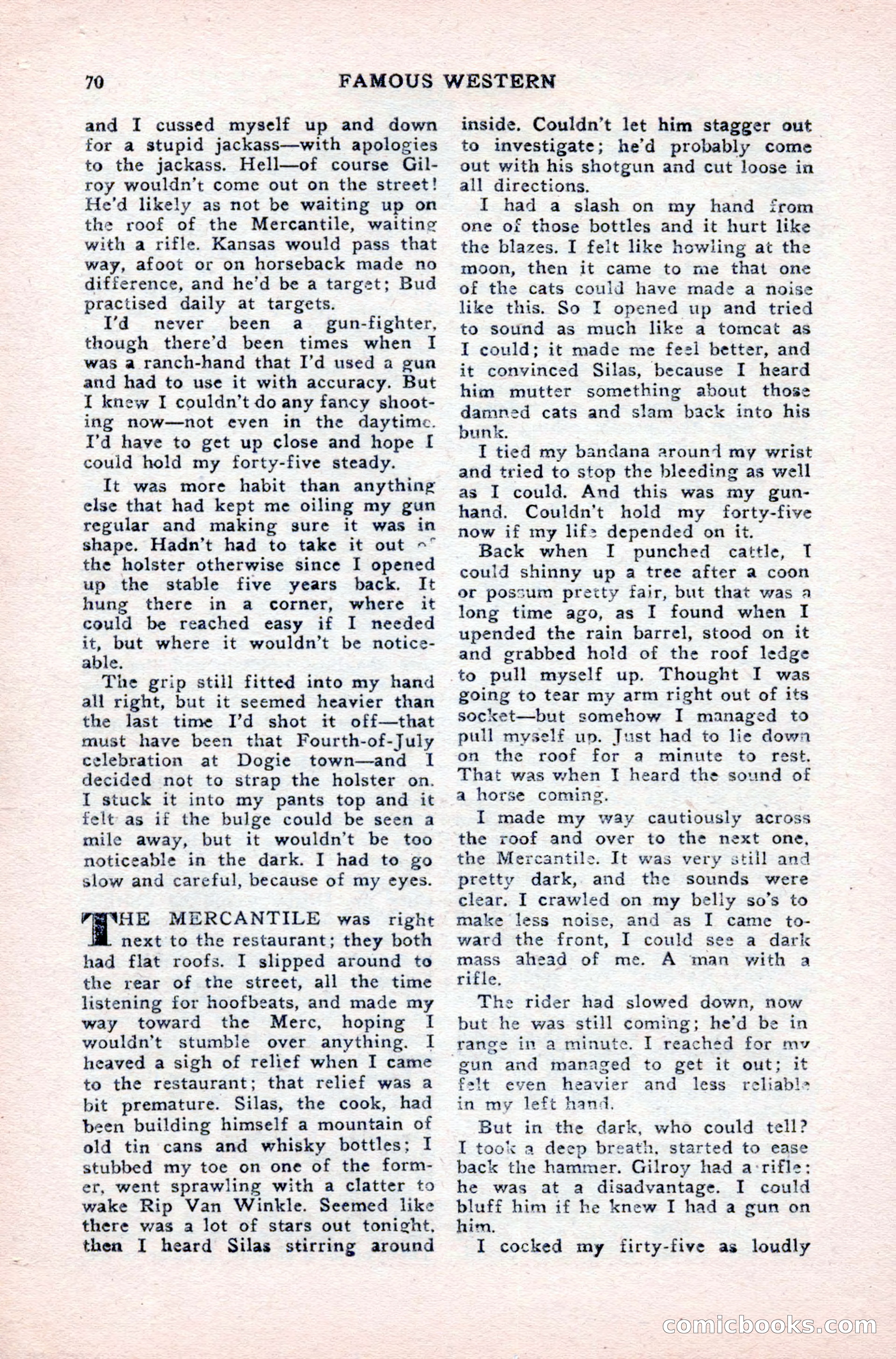 Famous Western, August 1950 — page 70 of 100