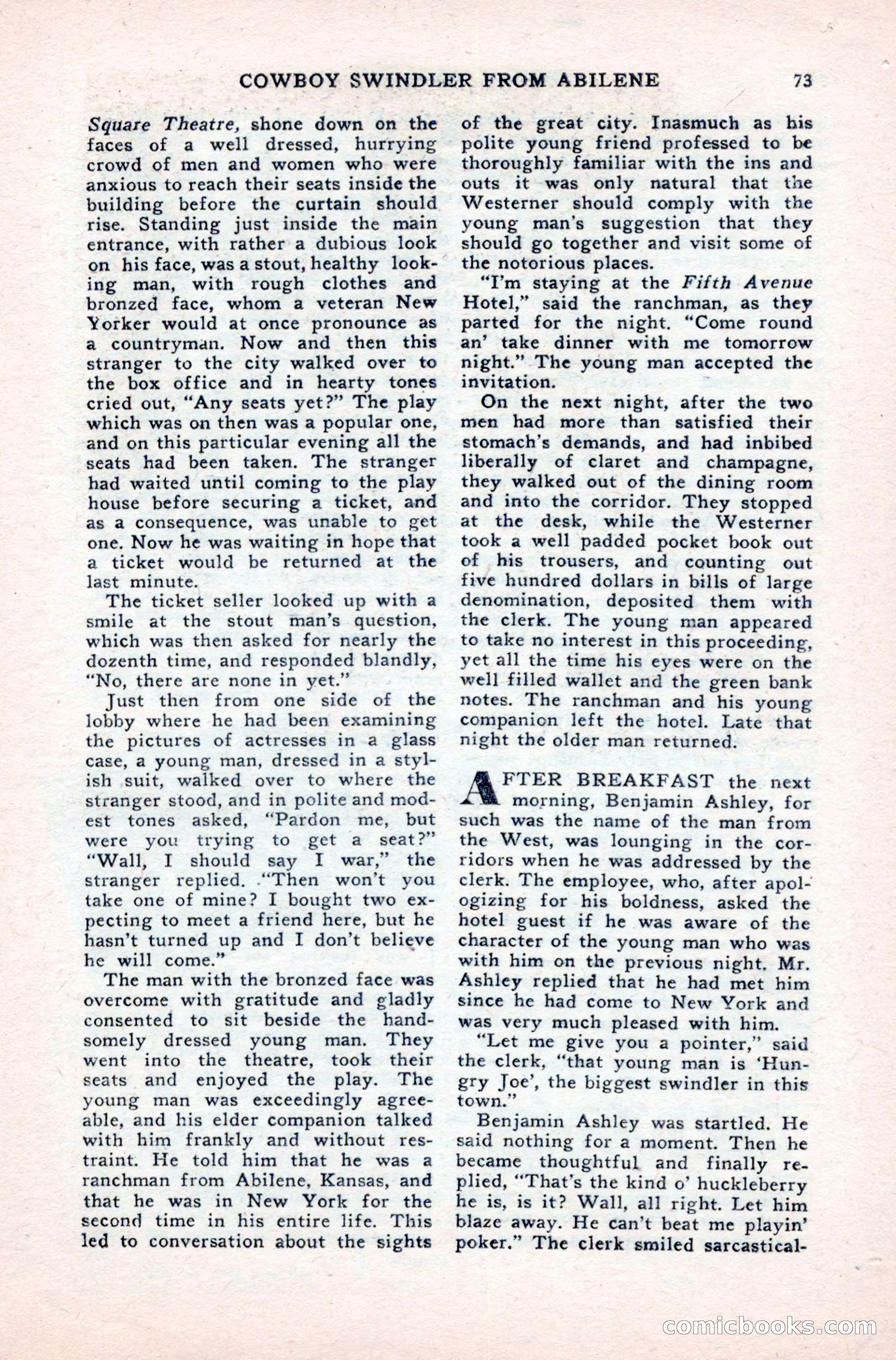 Famous Western, August 1950 — page 73 of 100