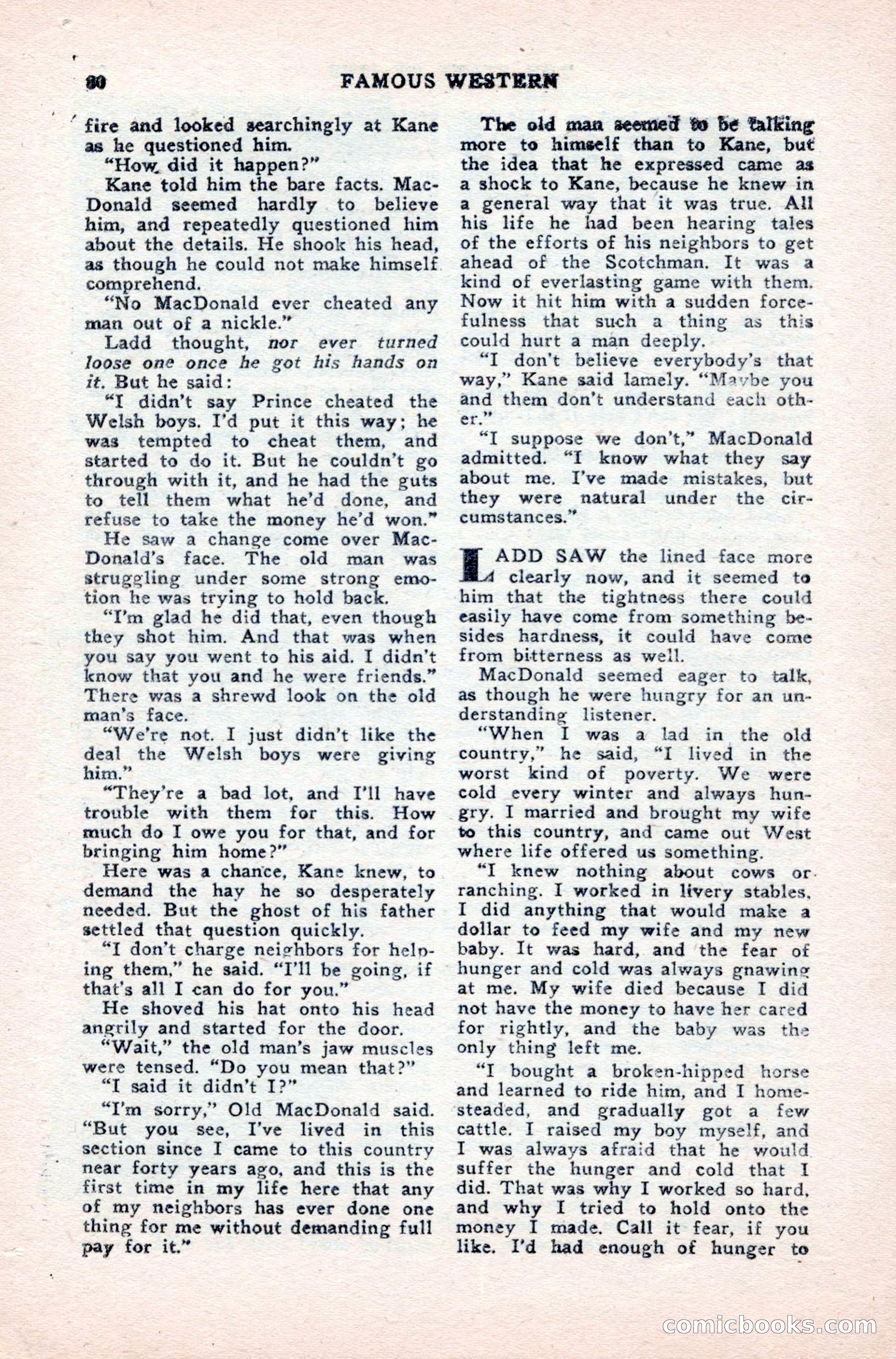 Famous Western, August 1950 — page 80 of 100