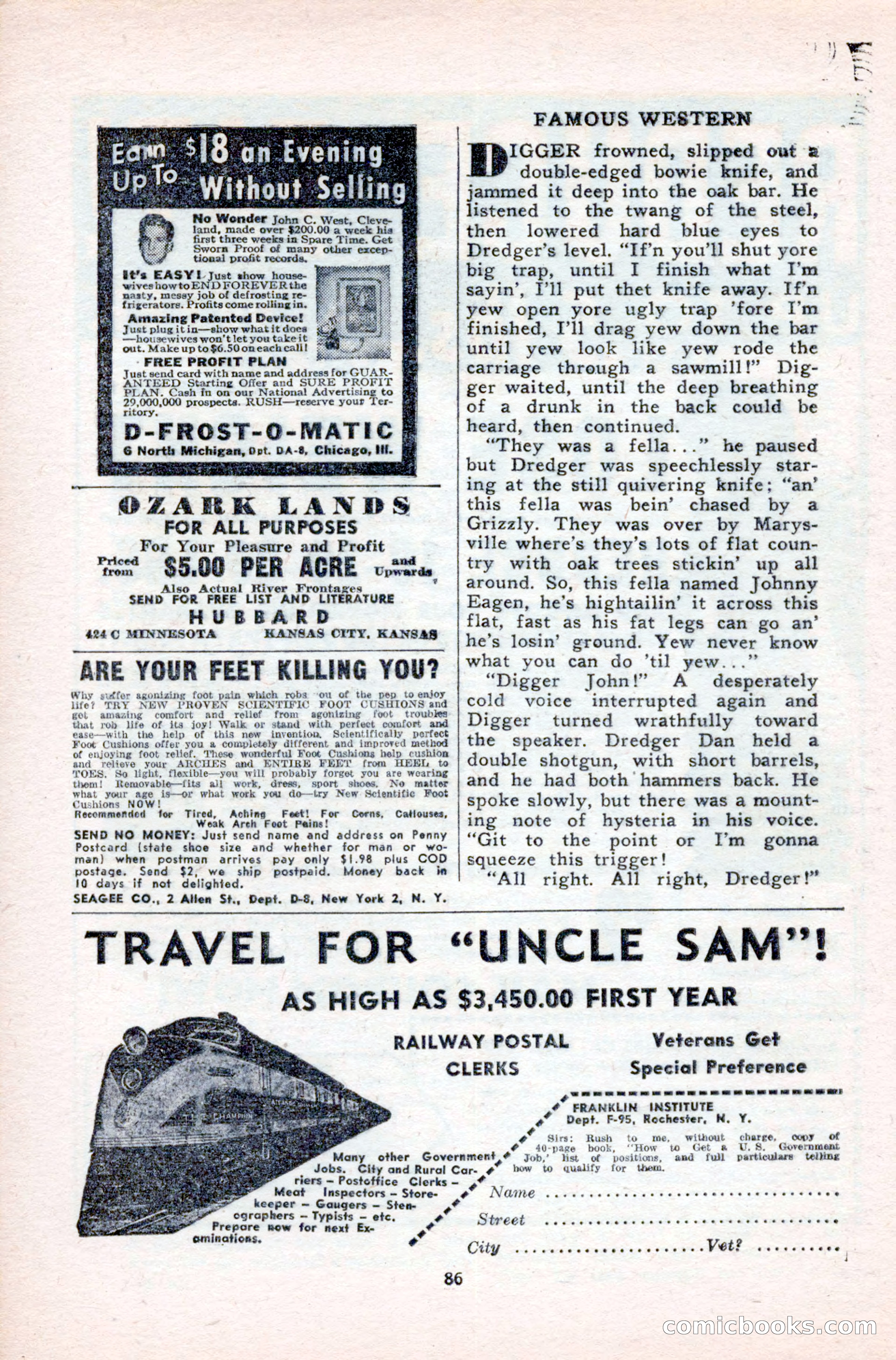 Famous Western, August 1950 — page 86 of 100