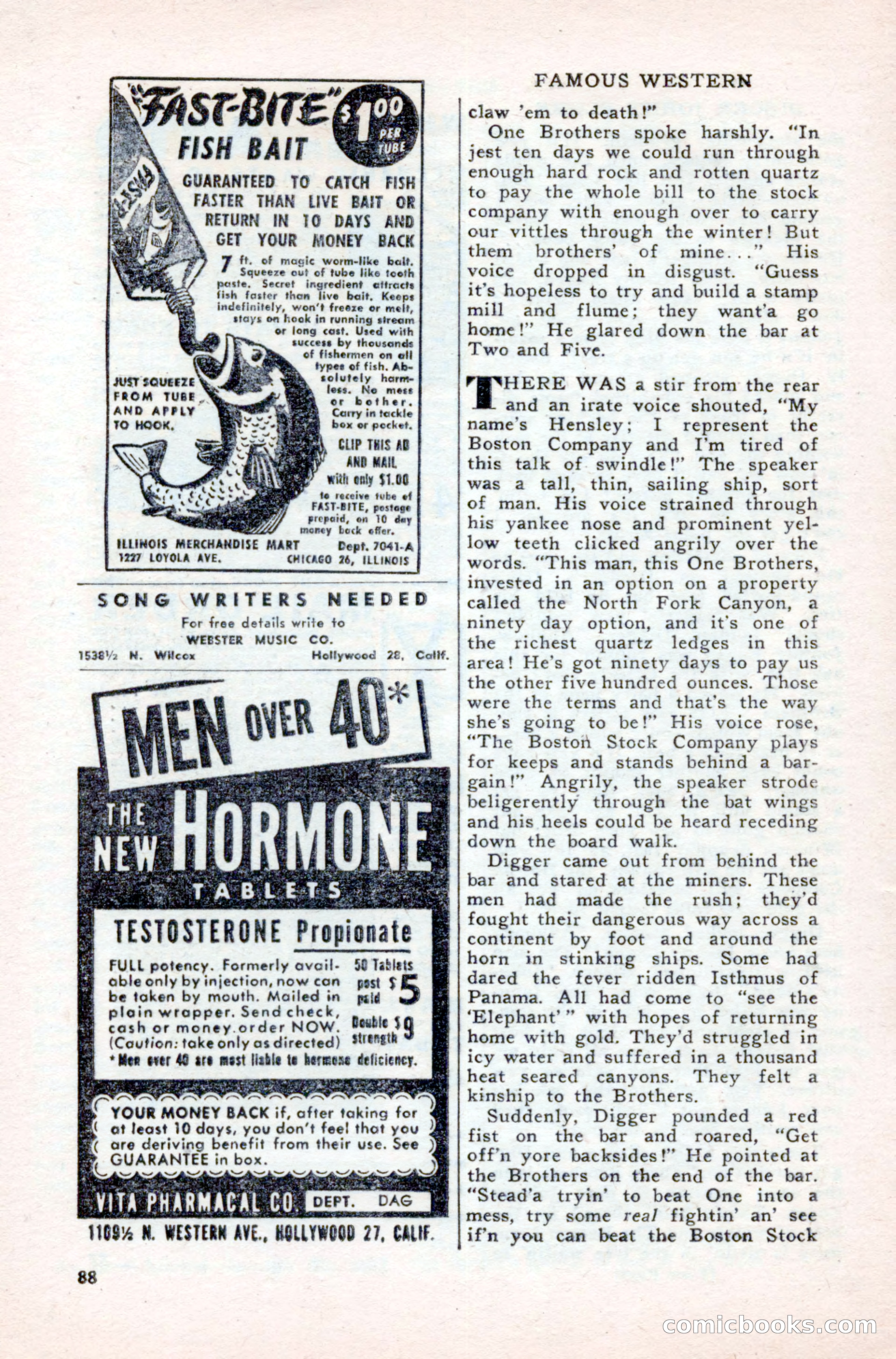 Famous Western, August 1950 — page 88 of 100