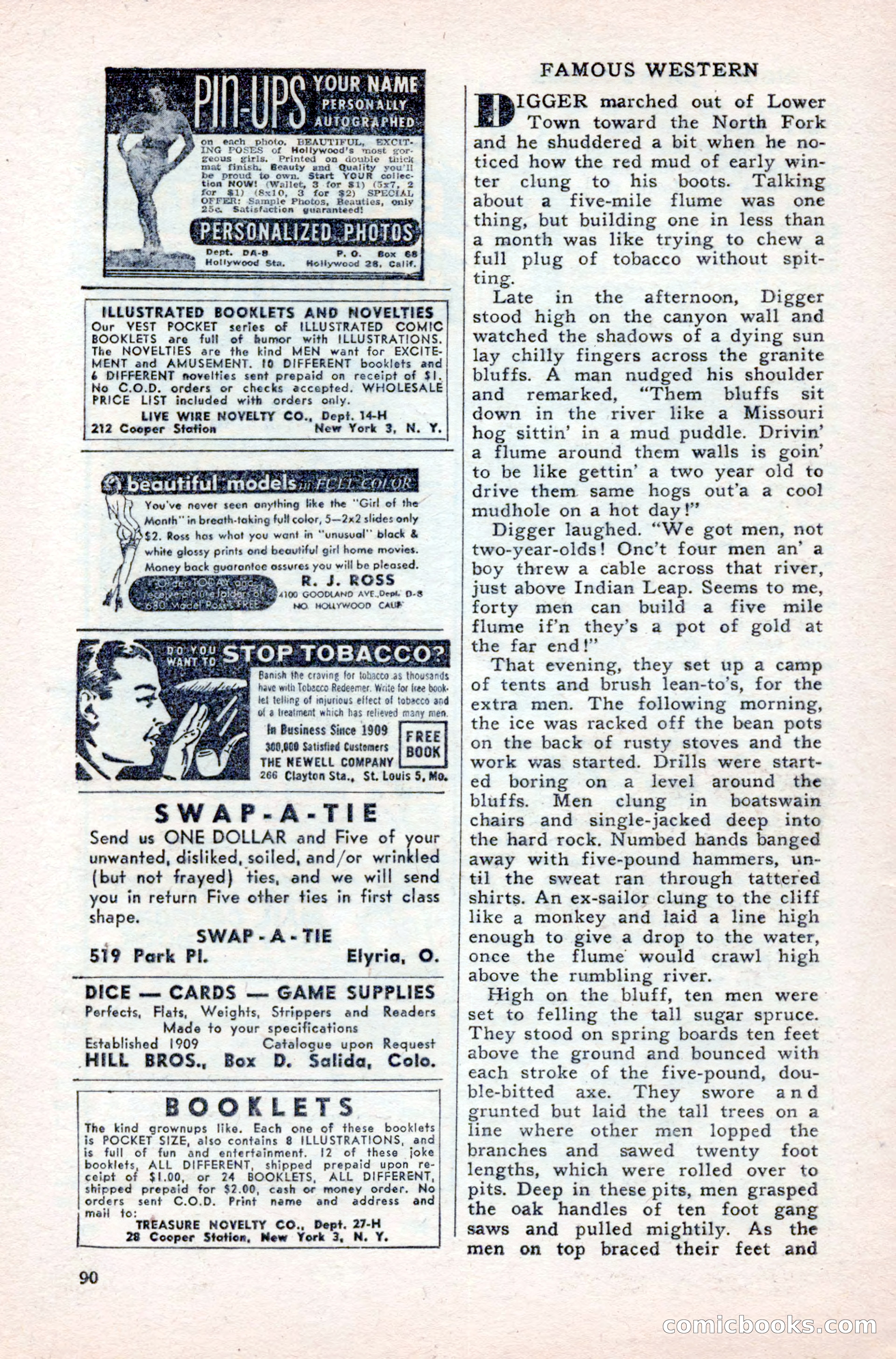 Famous Western, August 1950 — page 90 of 100