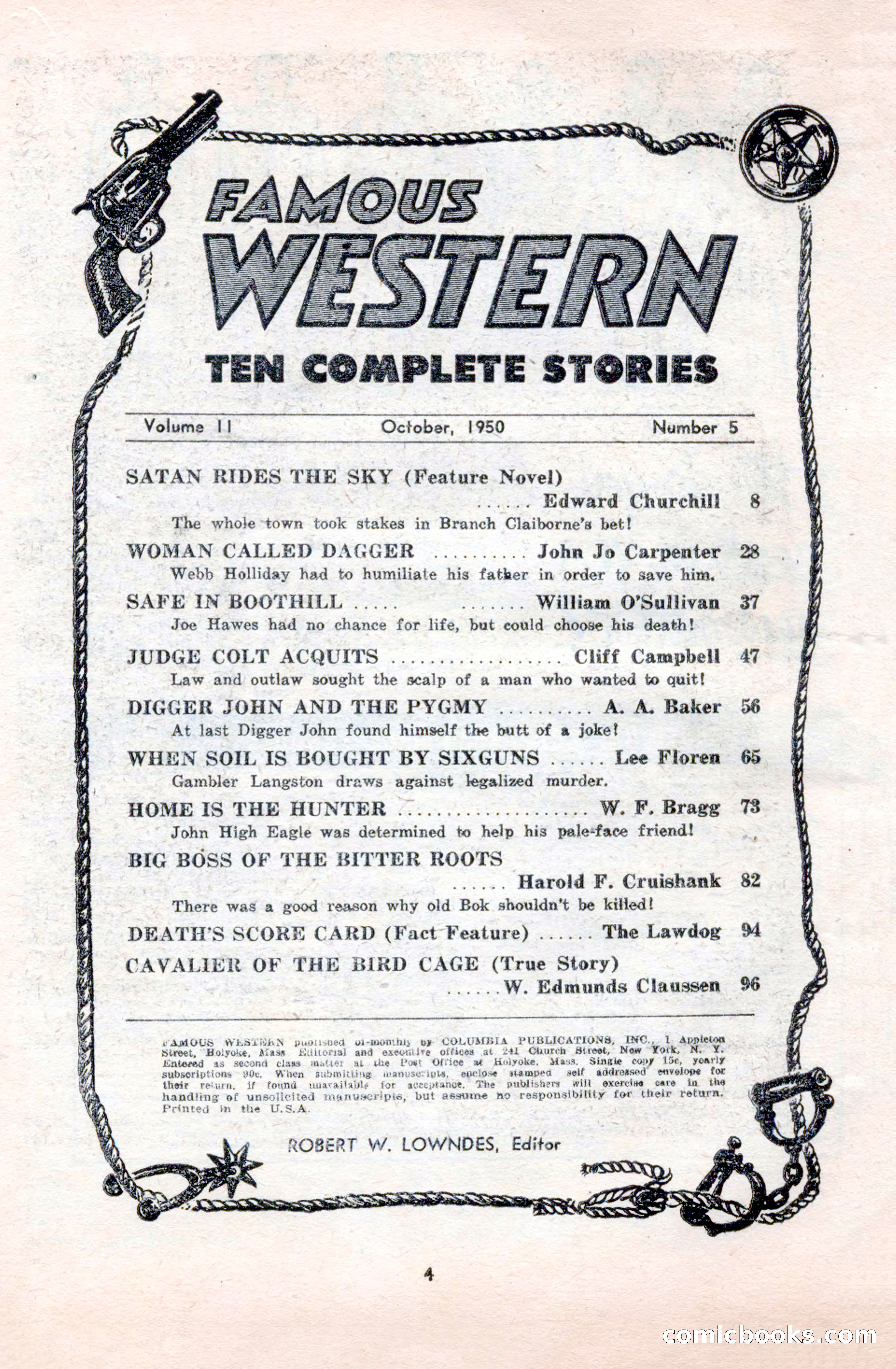 Famous Western, October 1950 — page 4 of 100