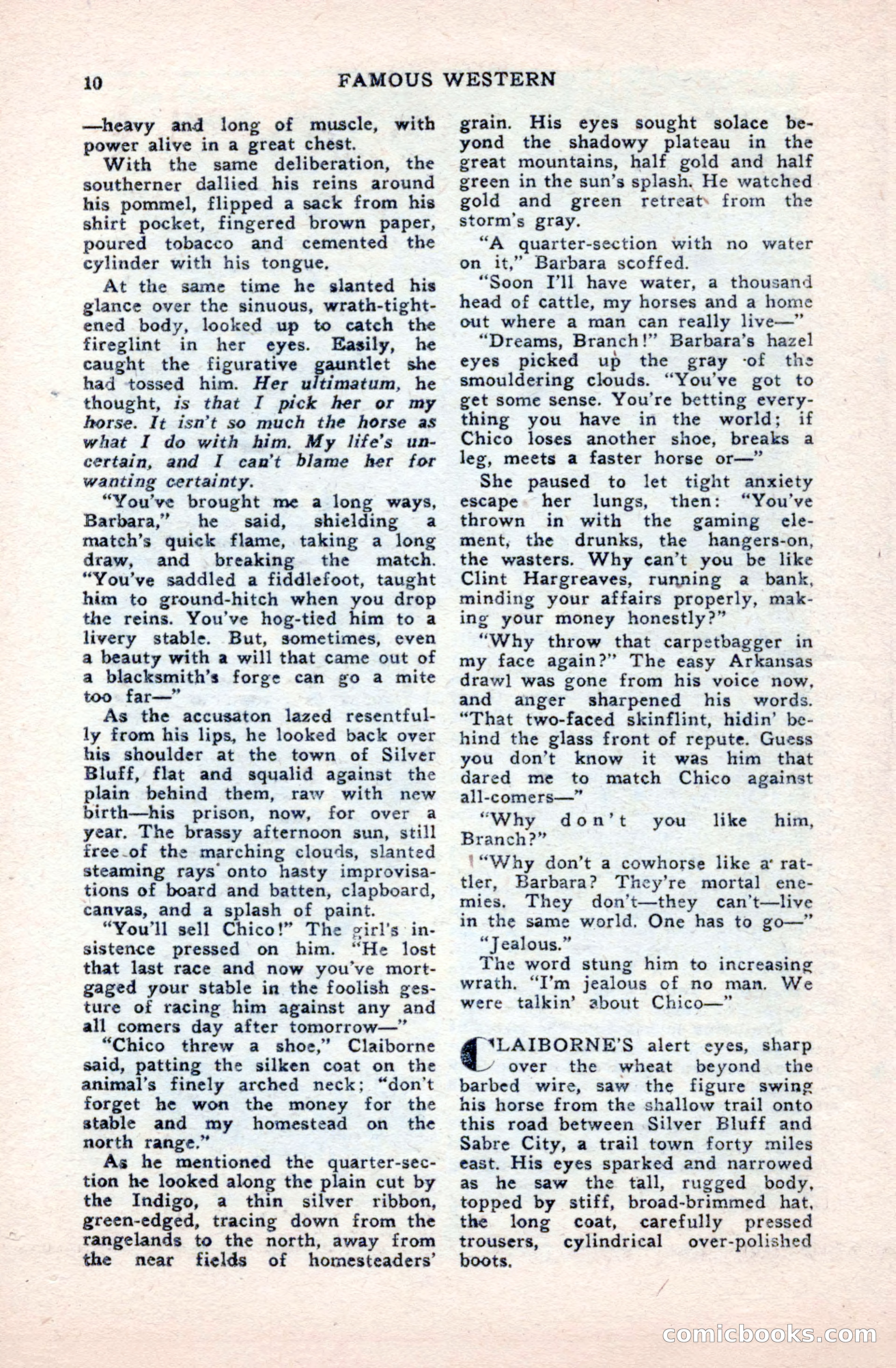 Famous Western, October 1950 — page 10 of 100