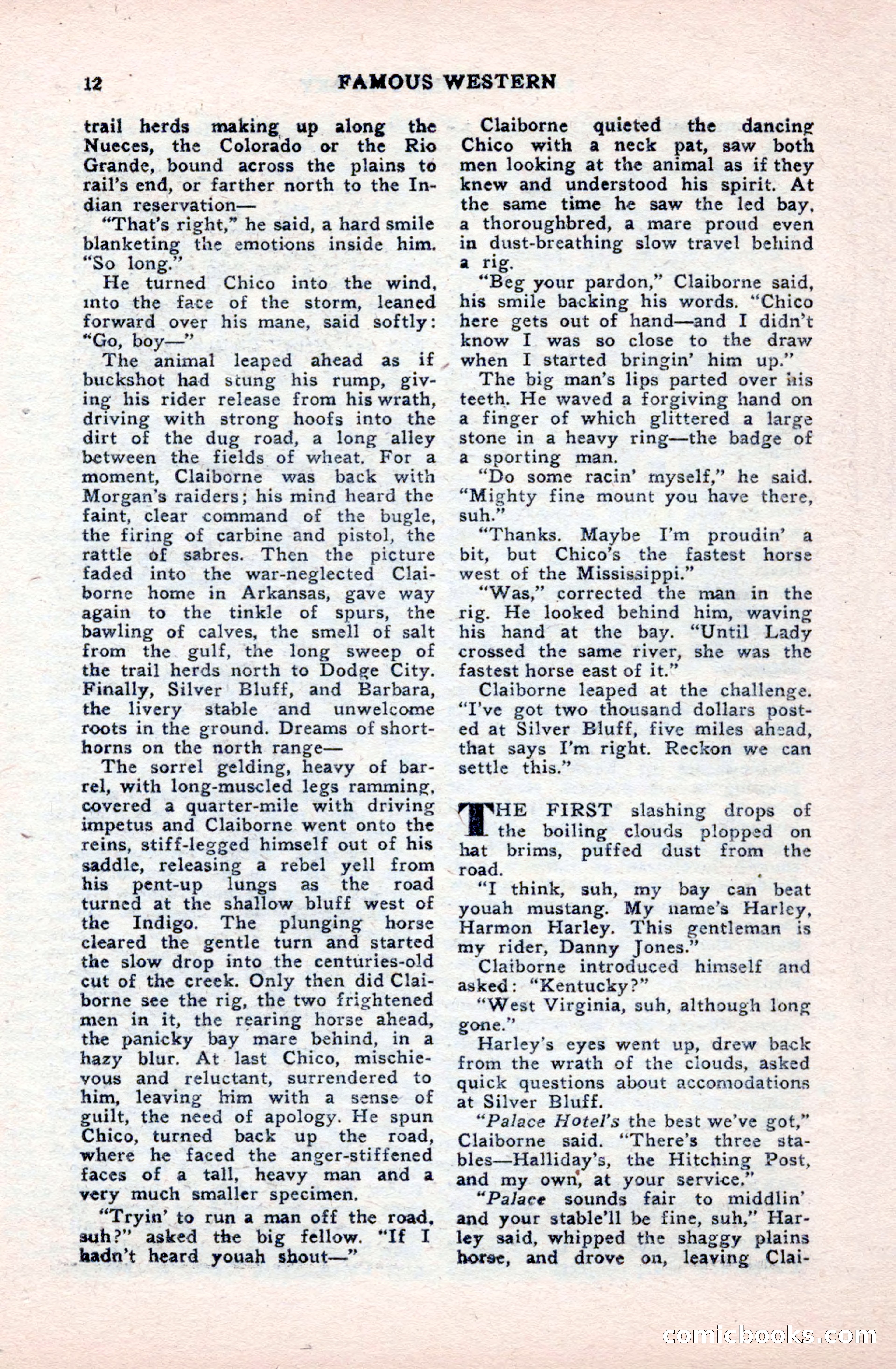 Famous Western, October 1950 — page 12 of 100