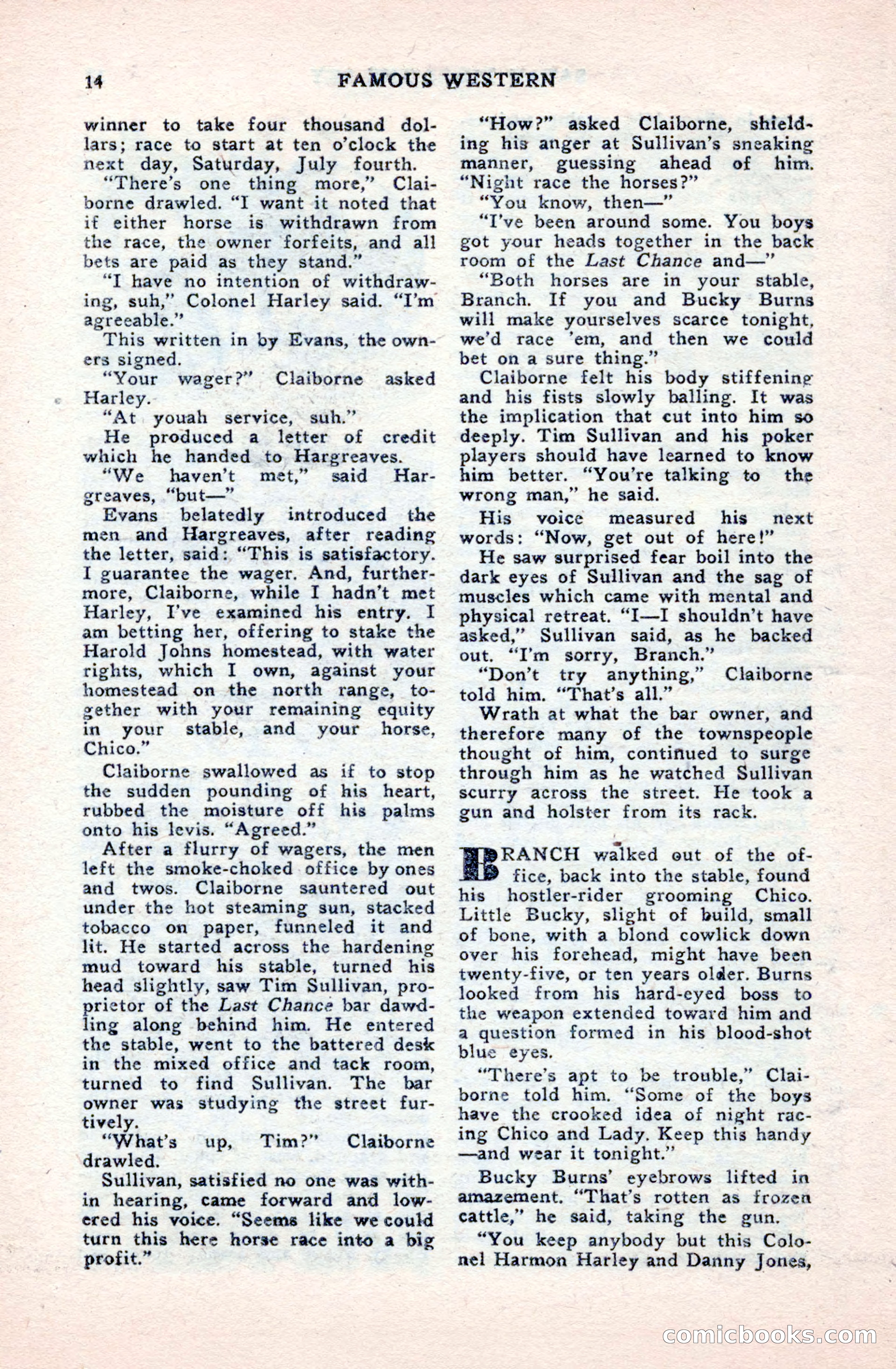 Famous Western, October 1950 — page 14 of 100