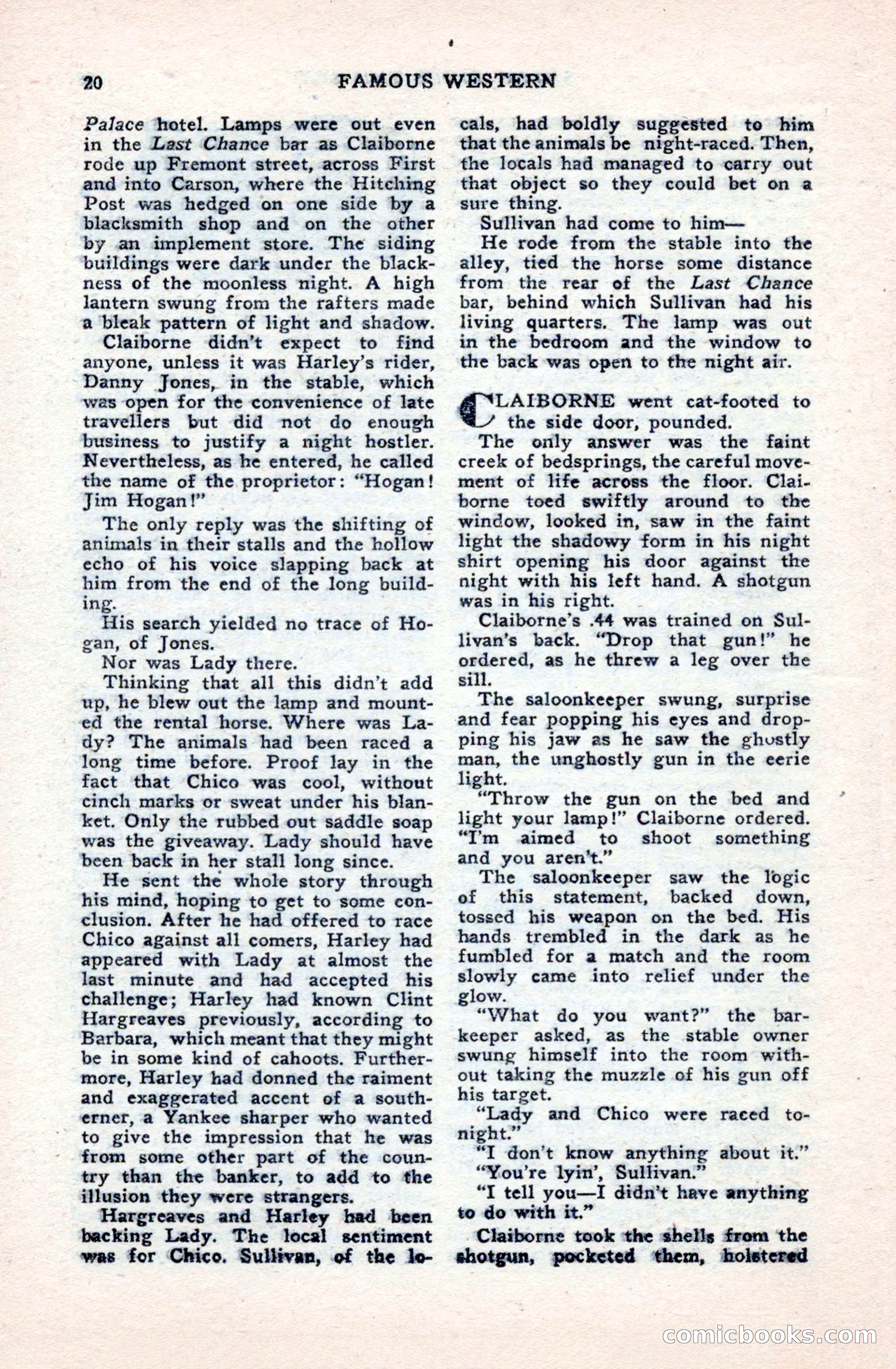 Famous Western, October 1950 — page 20 of 100