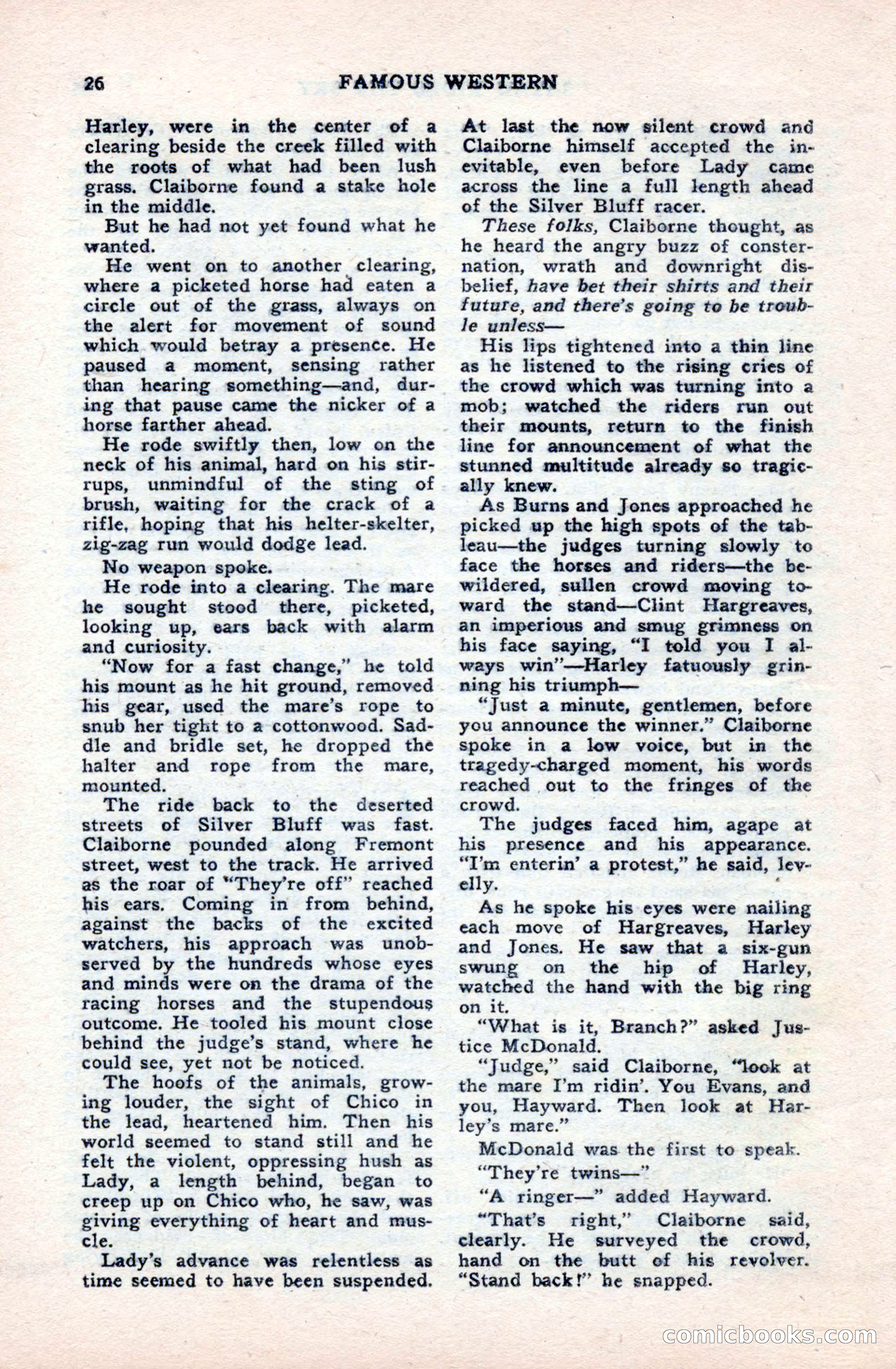 Famous Western, October 1950 — page 26 of 100