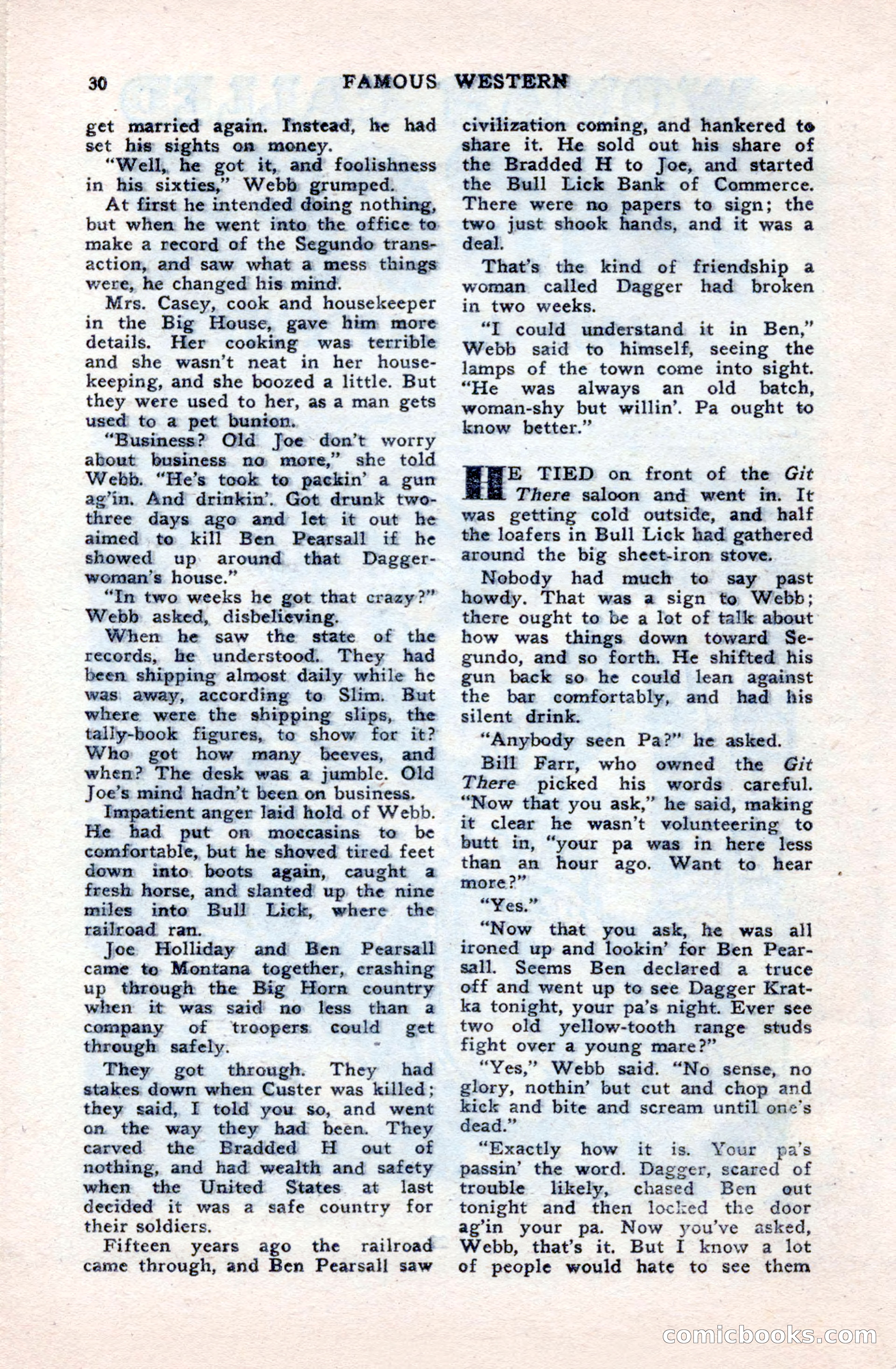 Famous Western, October 1950 — page 30 of 100