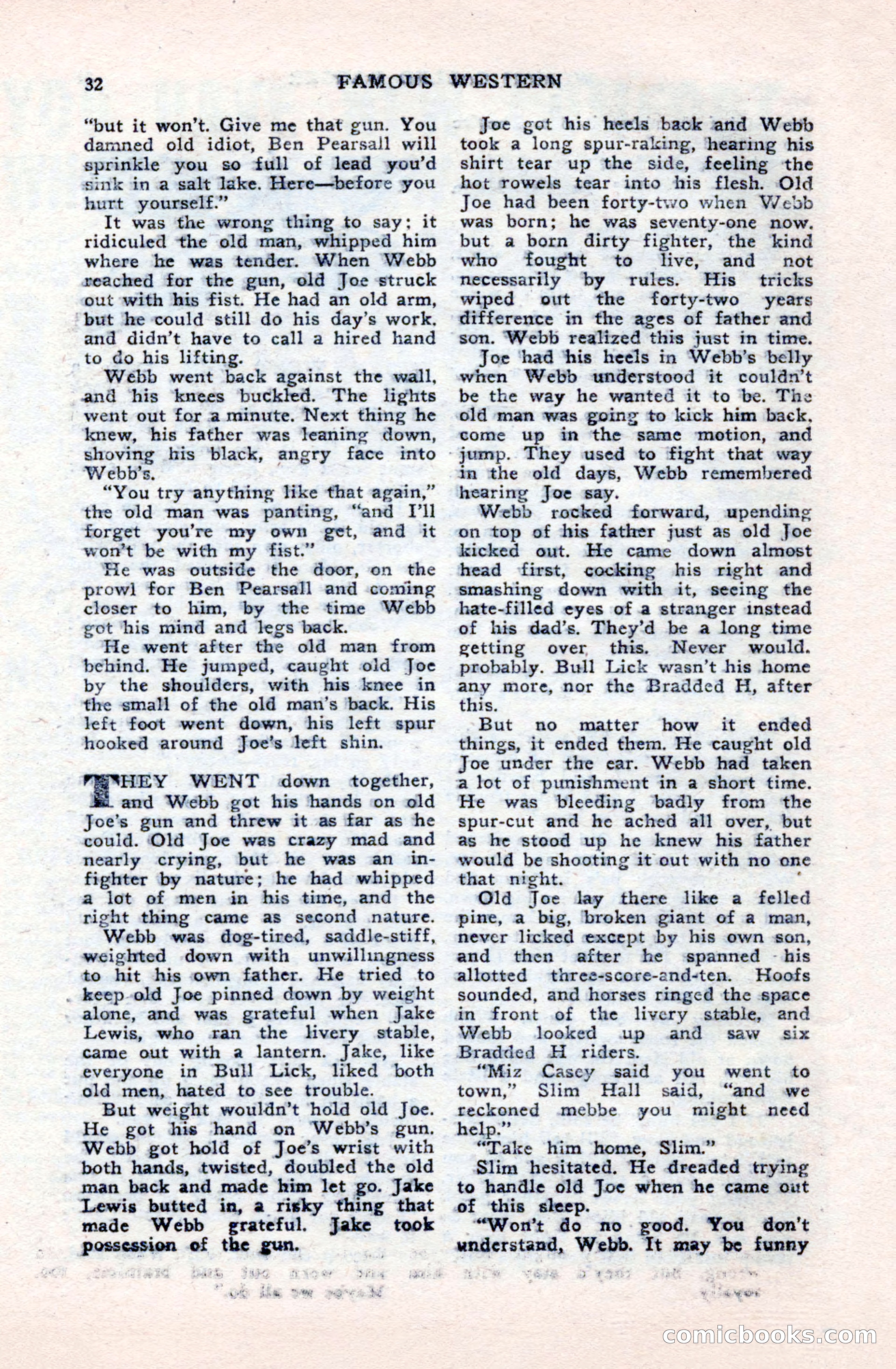 Famous Western, October 1950 — page 32 of 100