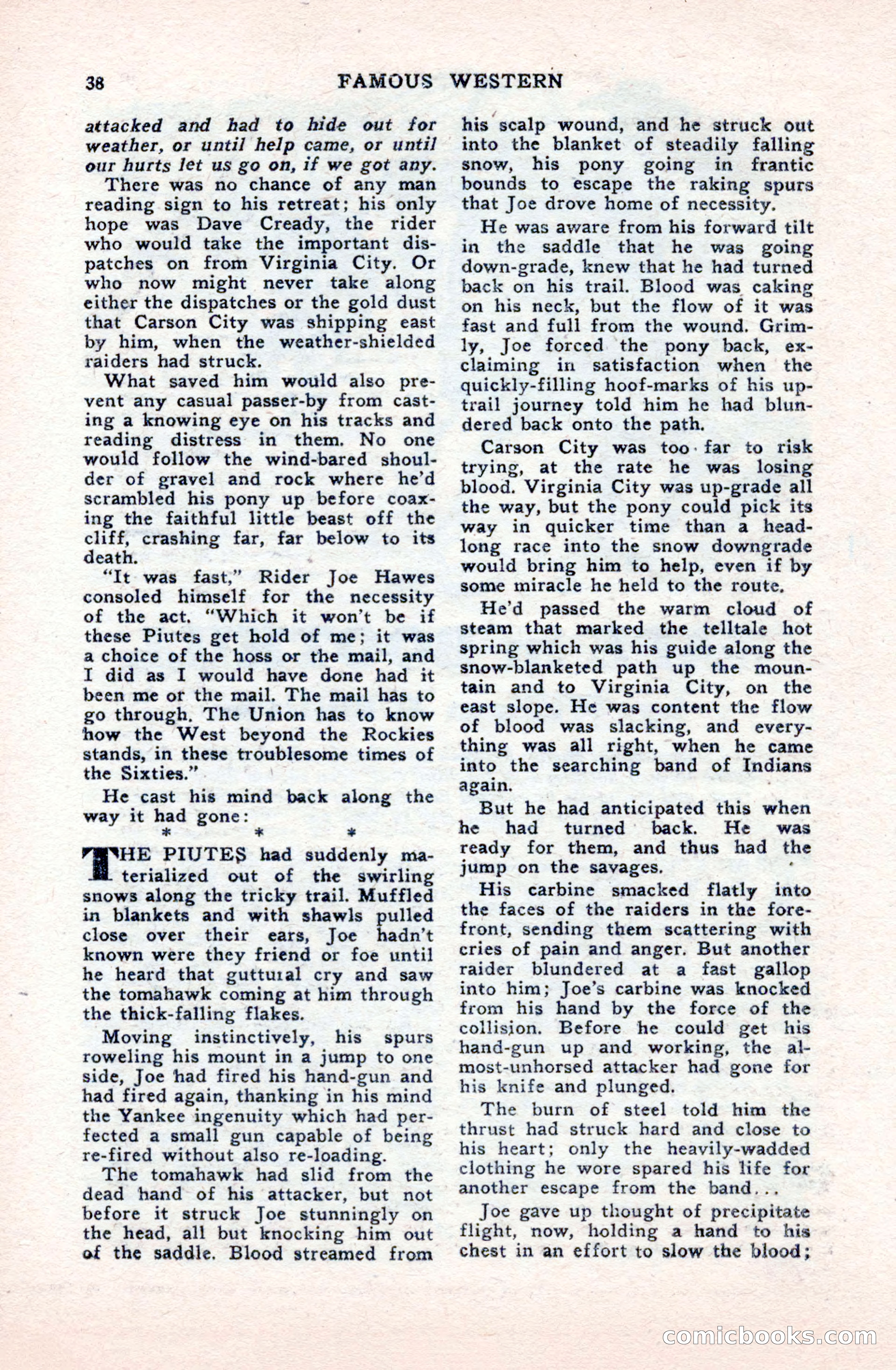 Famous Western, October 1950 — page 38 of 100