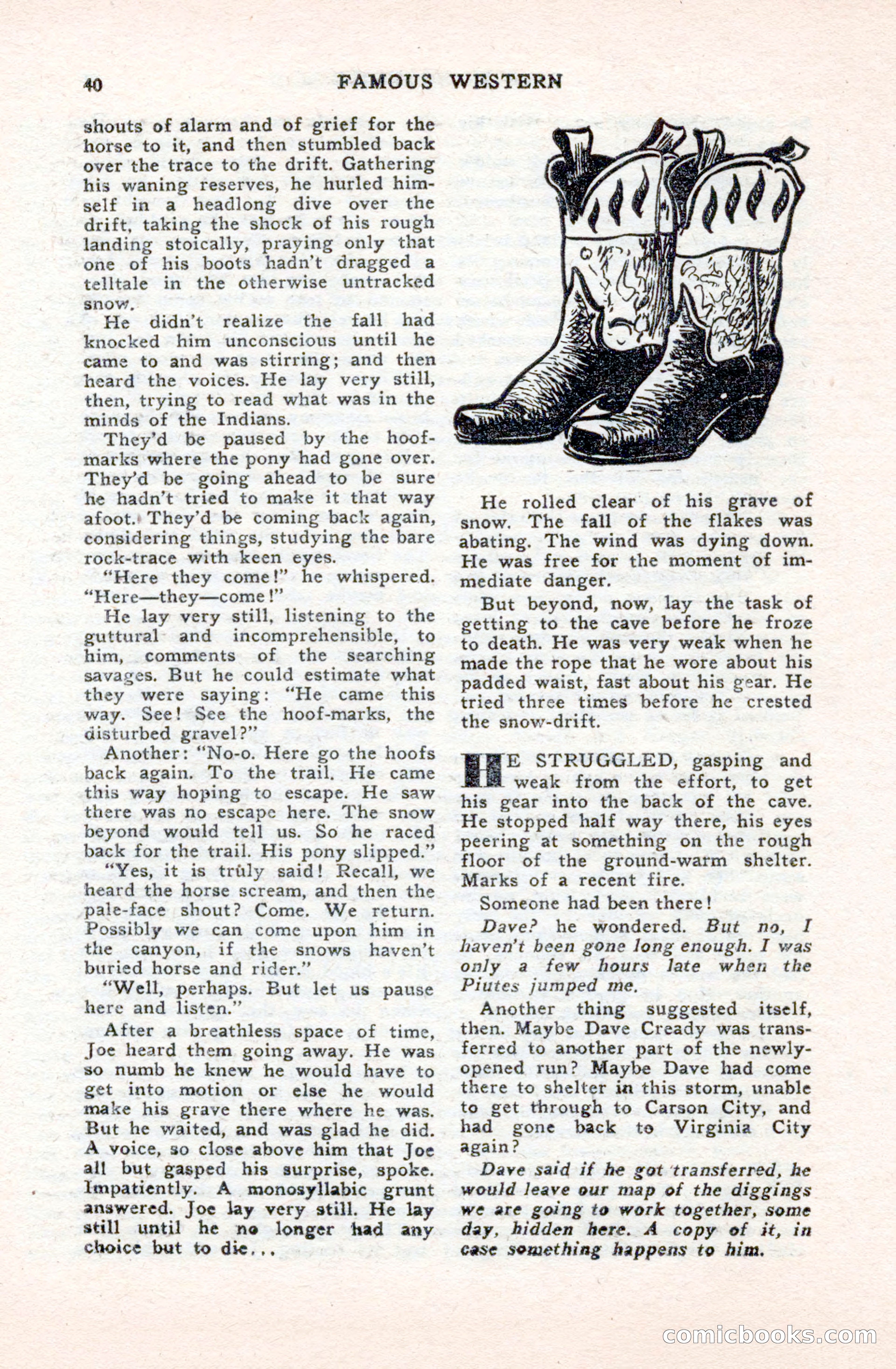 Famous Western, October 1950 — page 40 of 100