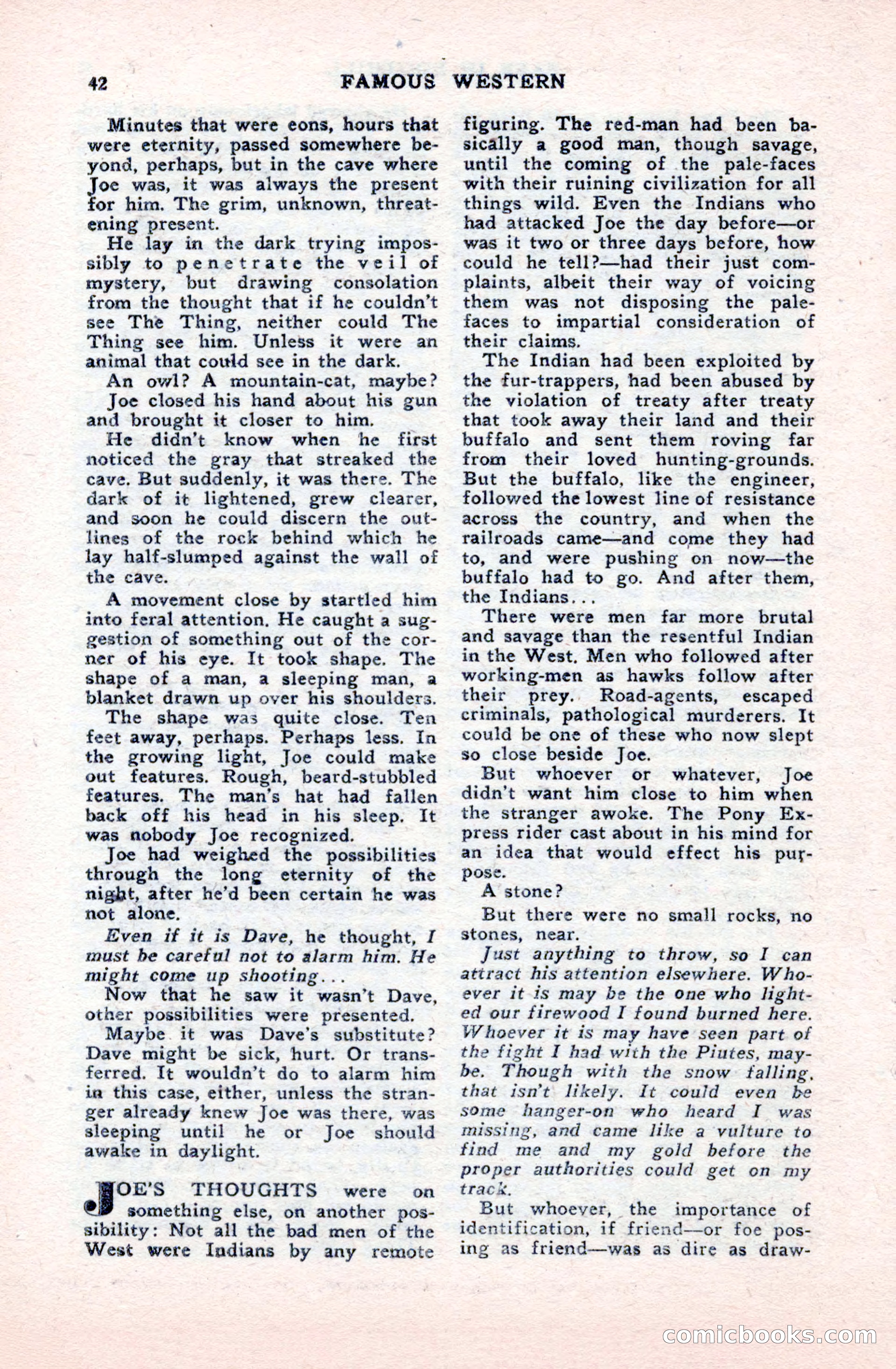 Famous Western, October 1950 — page 42 of 100