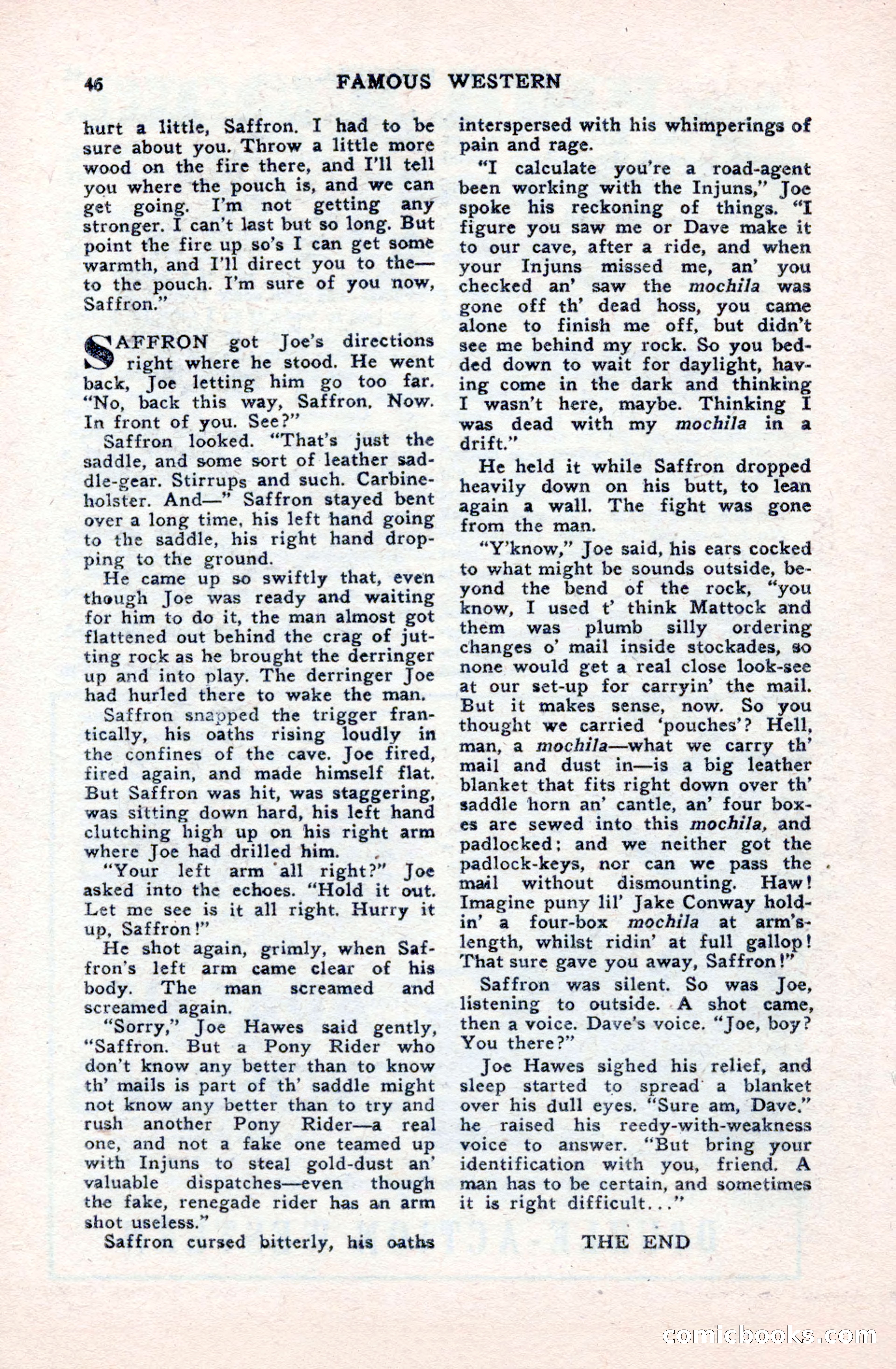 Famous Western, October 1950 — page 46 of 100