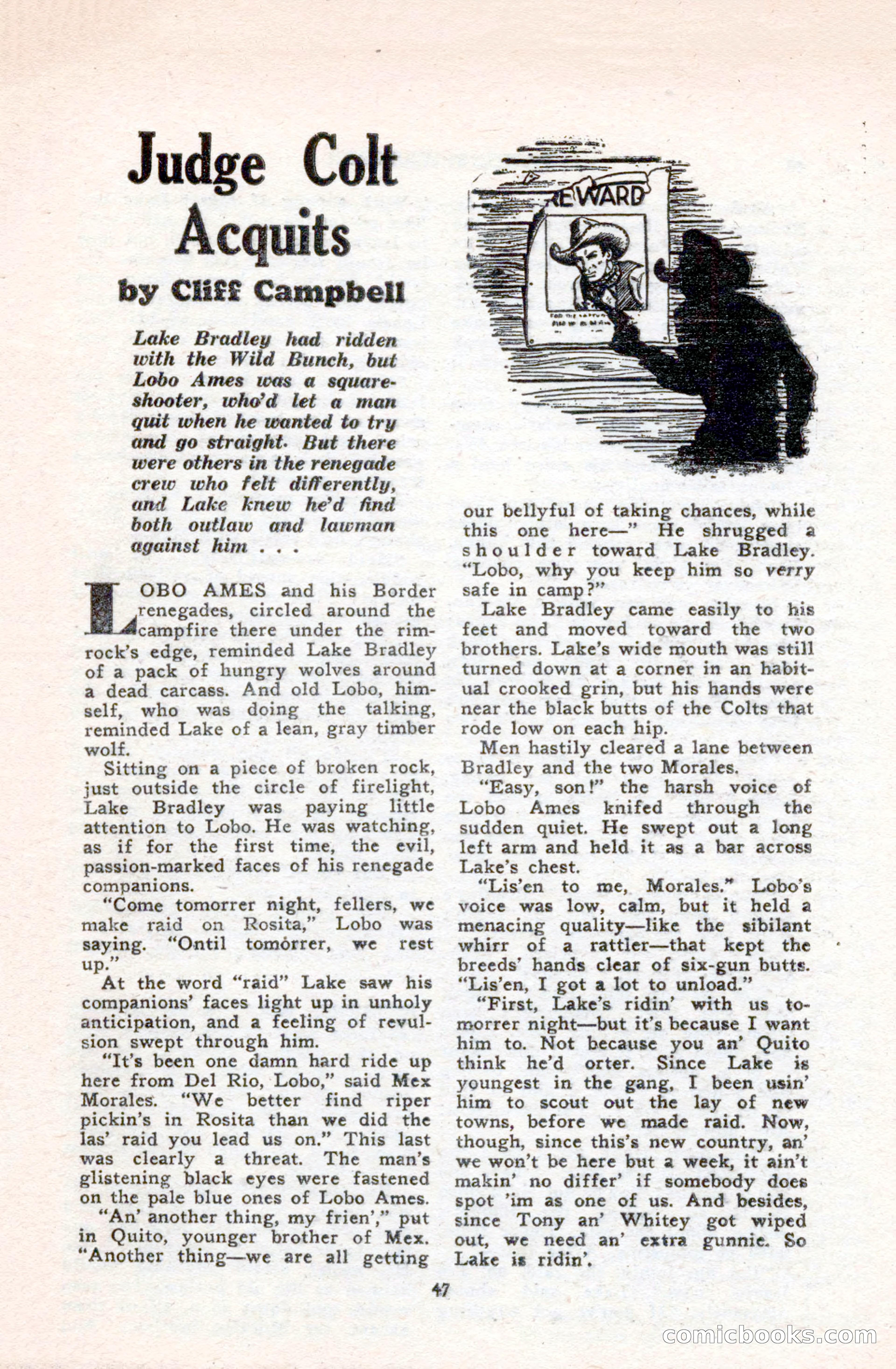 Famous Western, October 1950 — page 47 of 100