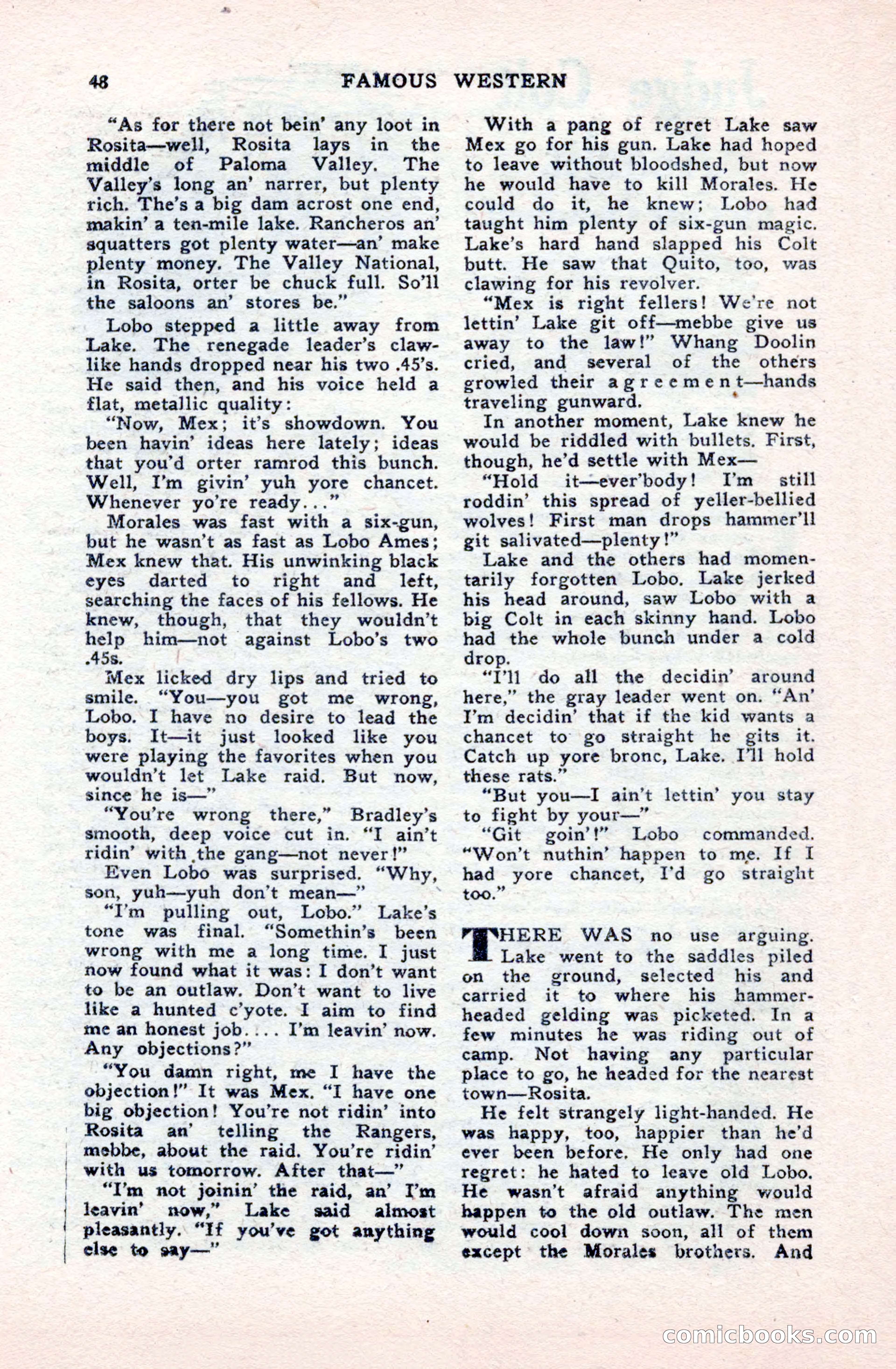 Famous Western, October 1950 — page 48 of 100