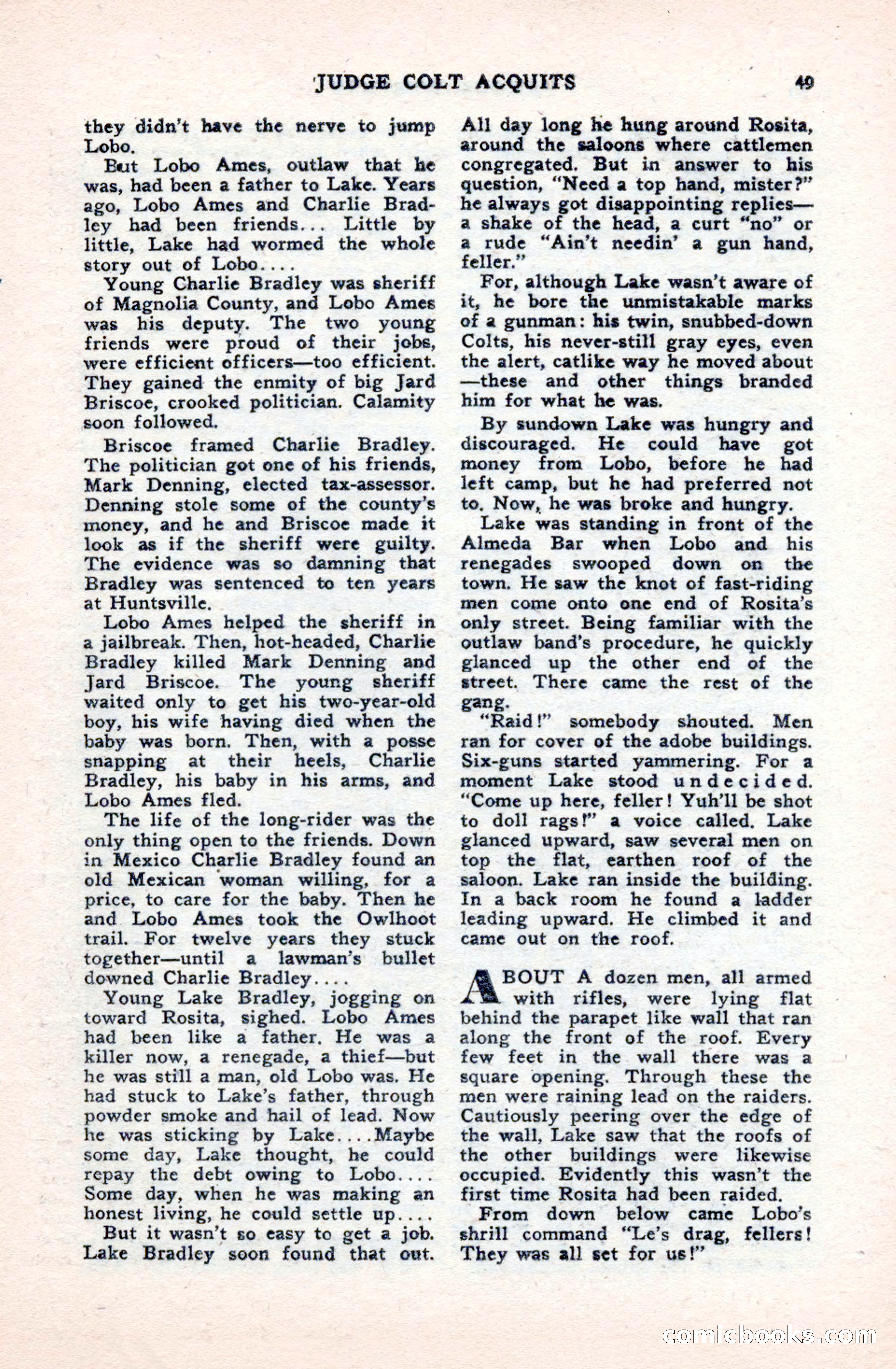 Famous Western, October 1950 — page 49 of 100