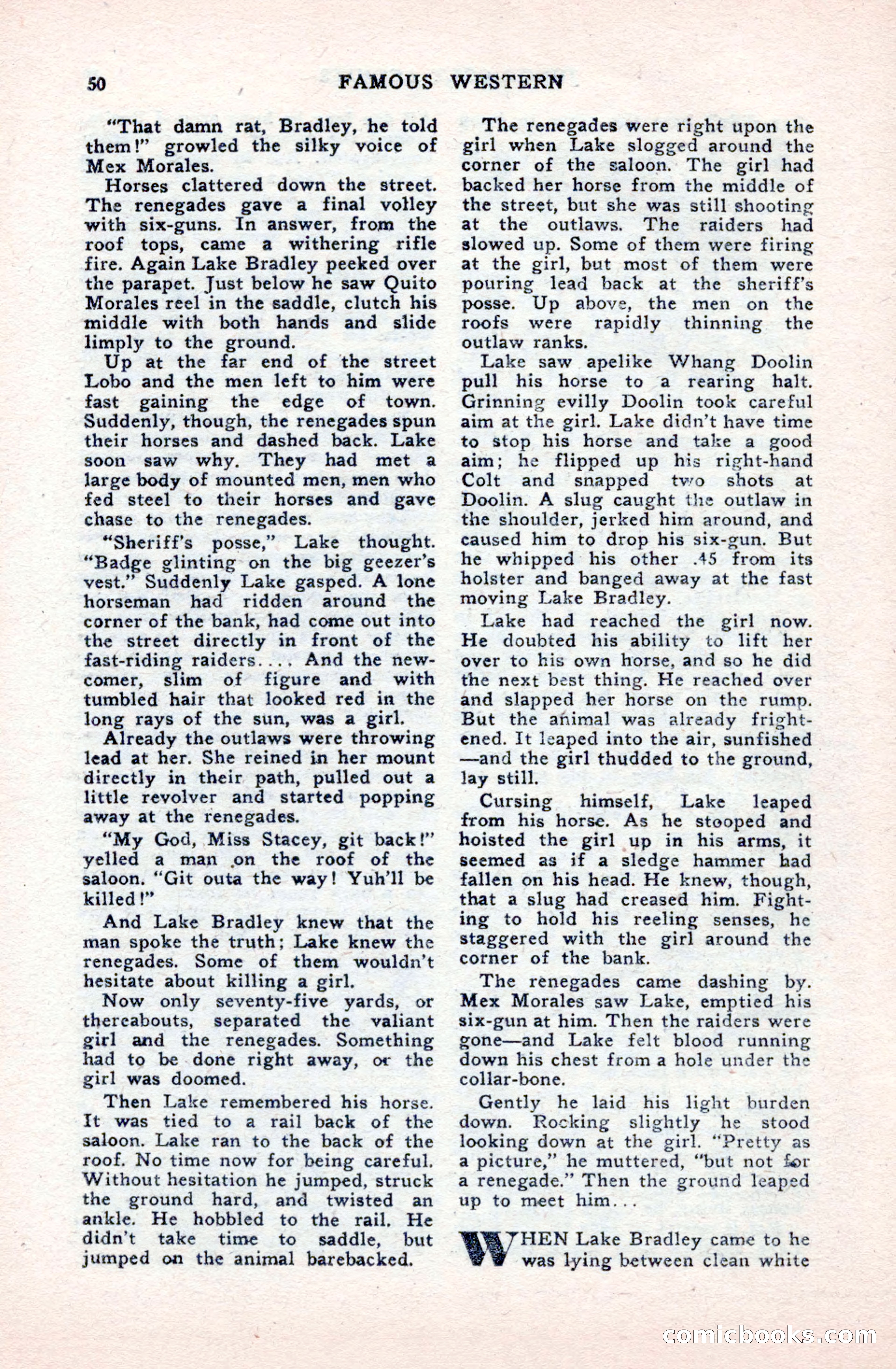 Famous Western, October 1950 — page 50 of 100