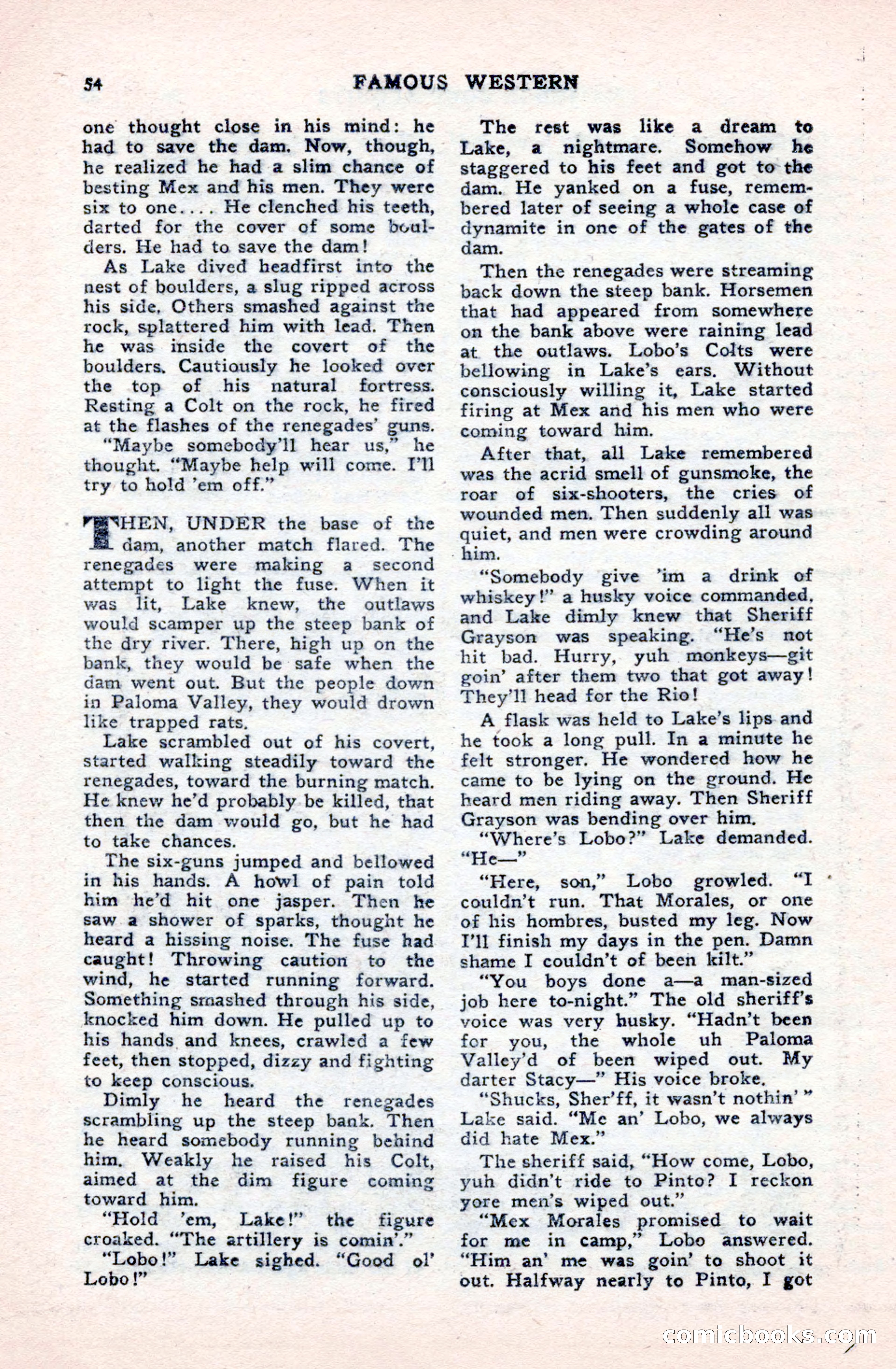 Famous Western, October 1950 — page 54 of 100