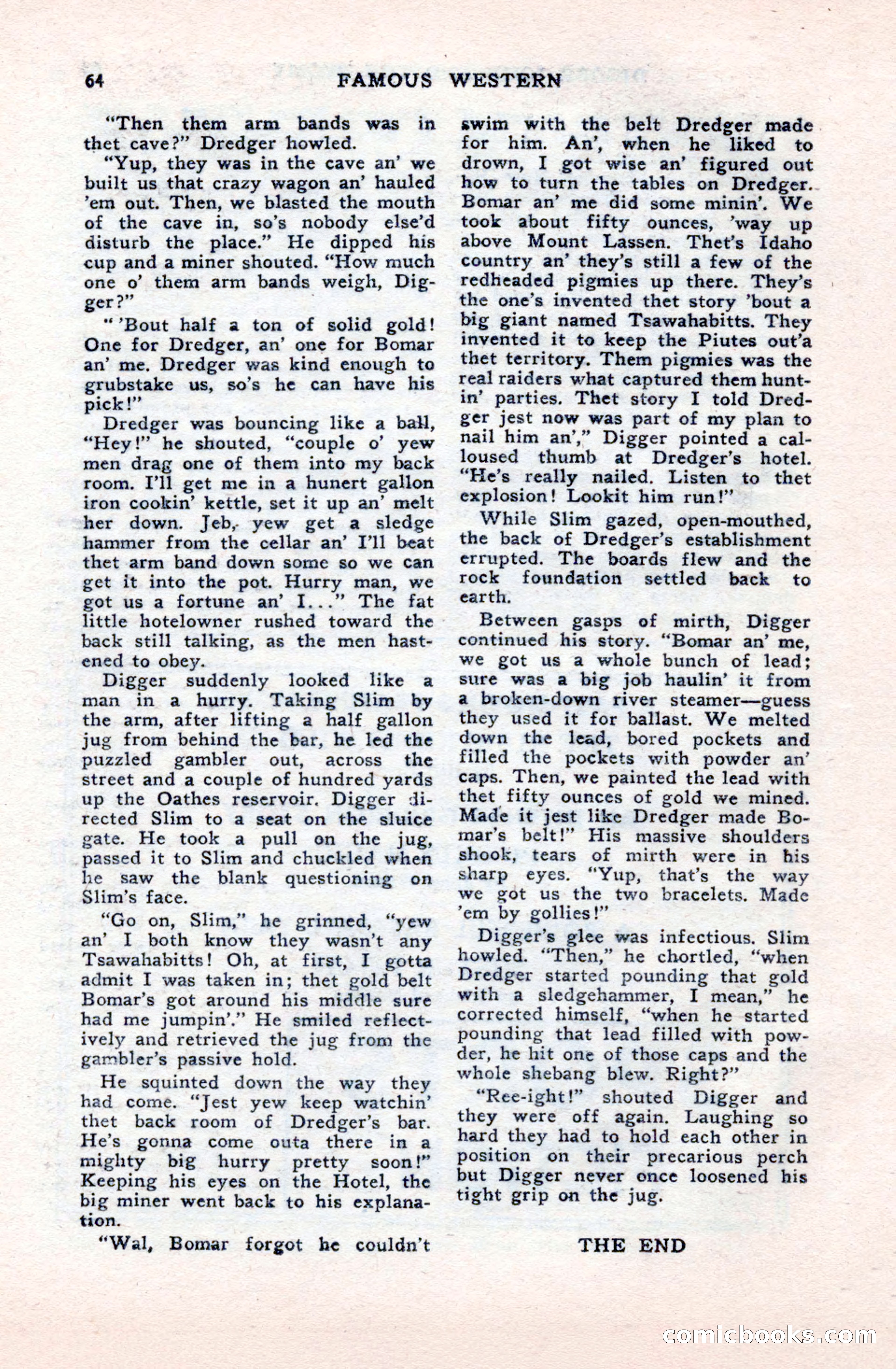 Famous Western, October 1950 — page 64 of 100