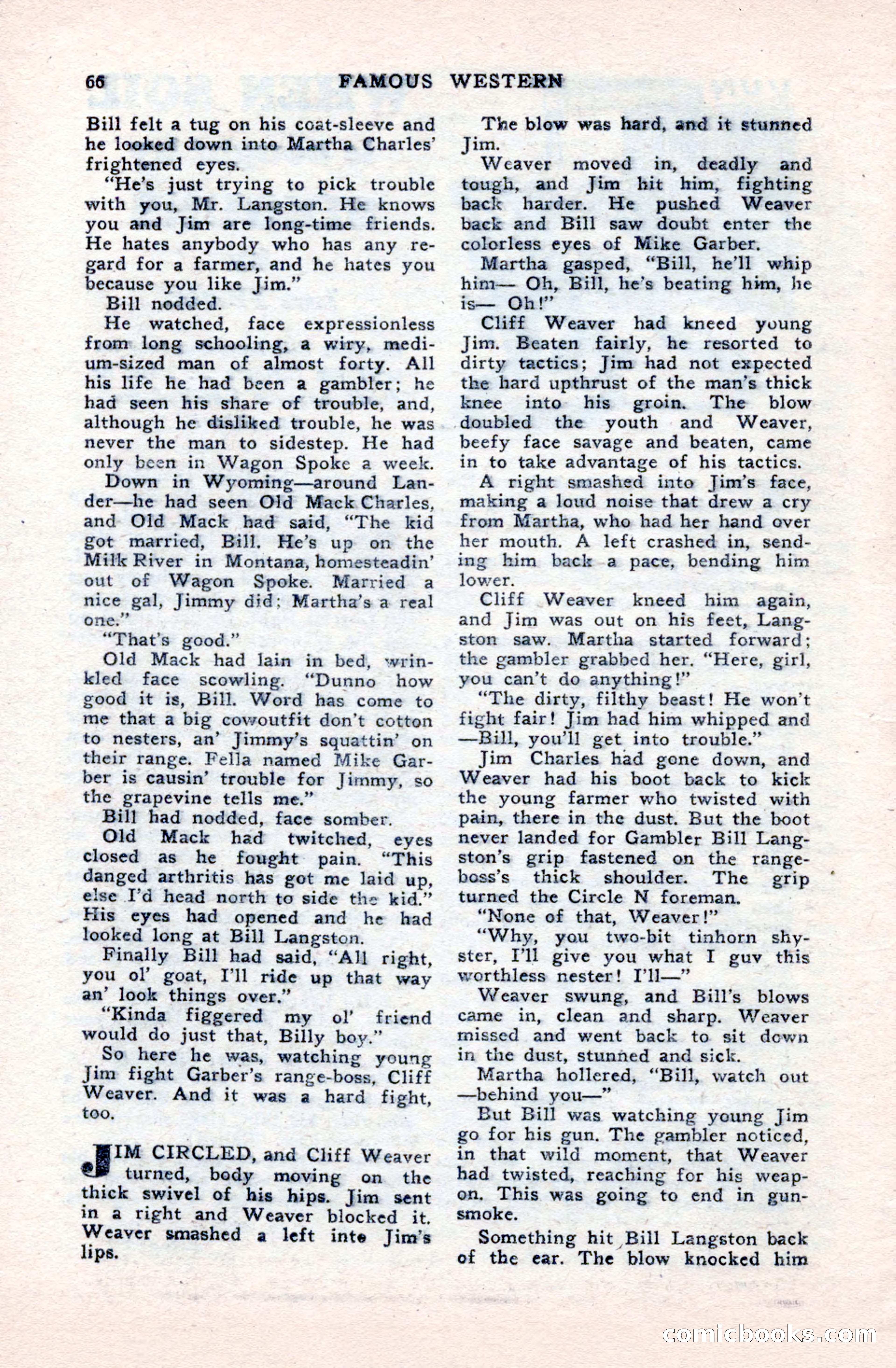 Famous Western, October 1950 — page 66 of 100