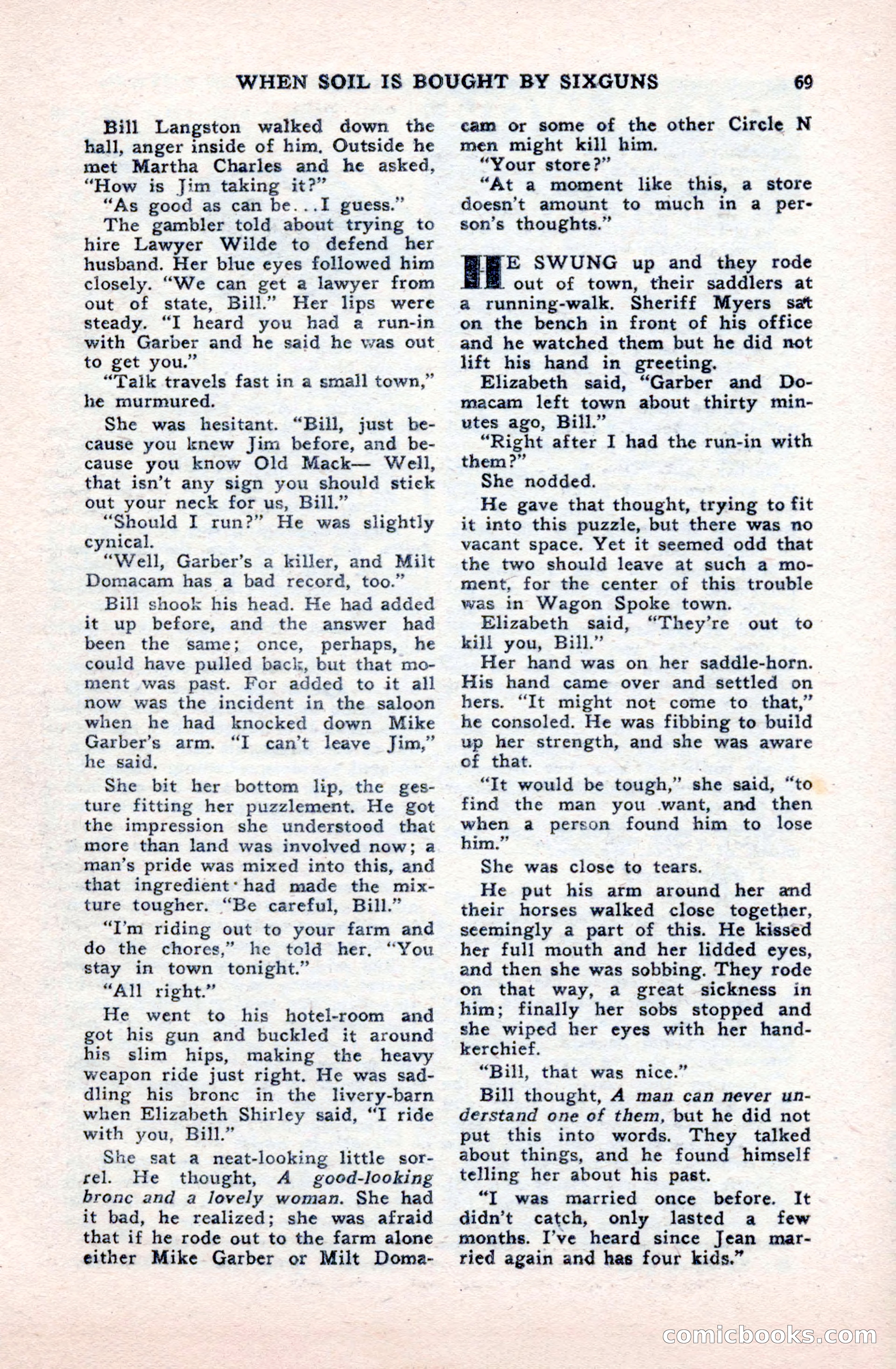 Famous Western, October 1950 — page 69 of 100