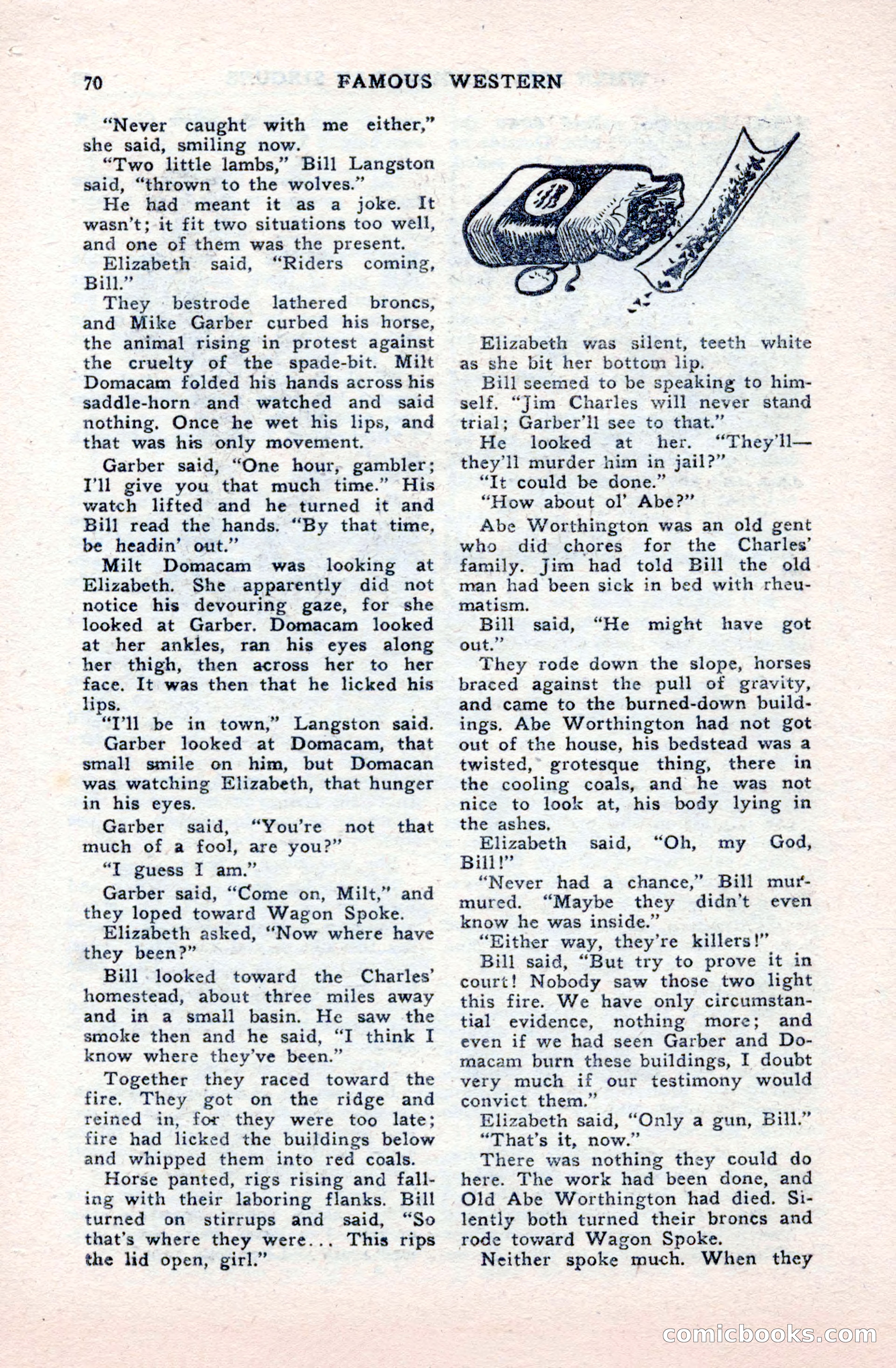 Famous Western, October 1950 — page 70 of 100