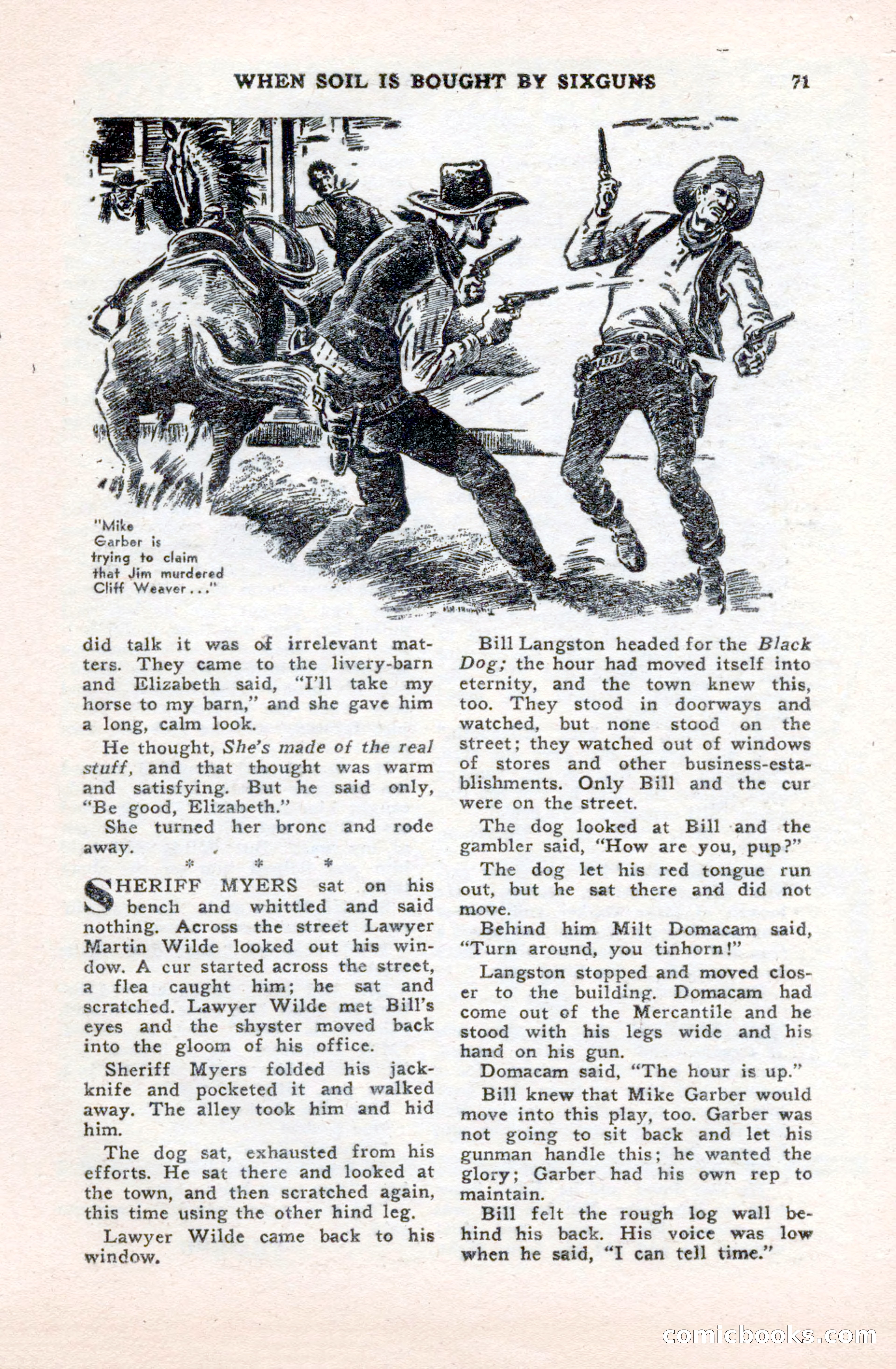 Famous Western, October 1950 — page 71 of 100