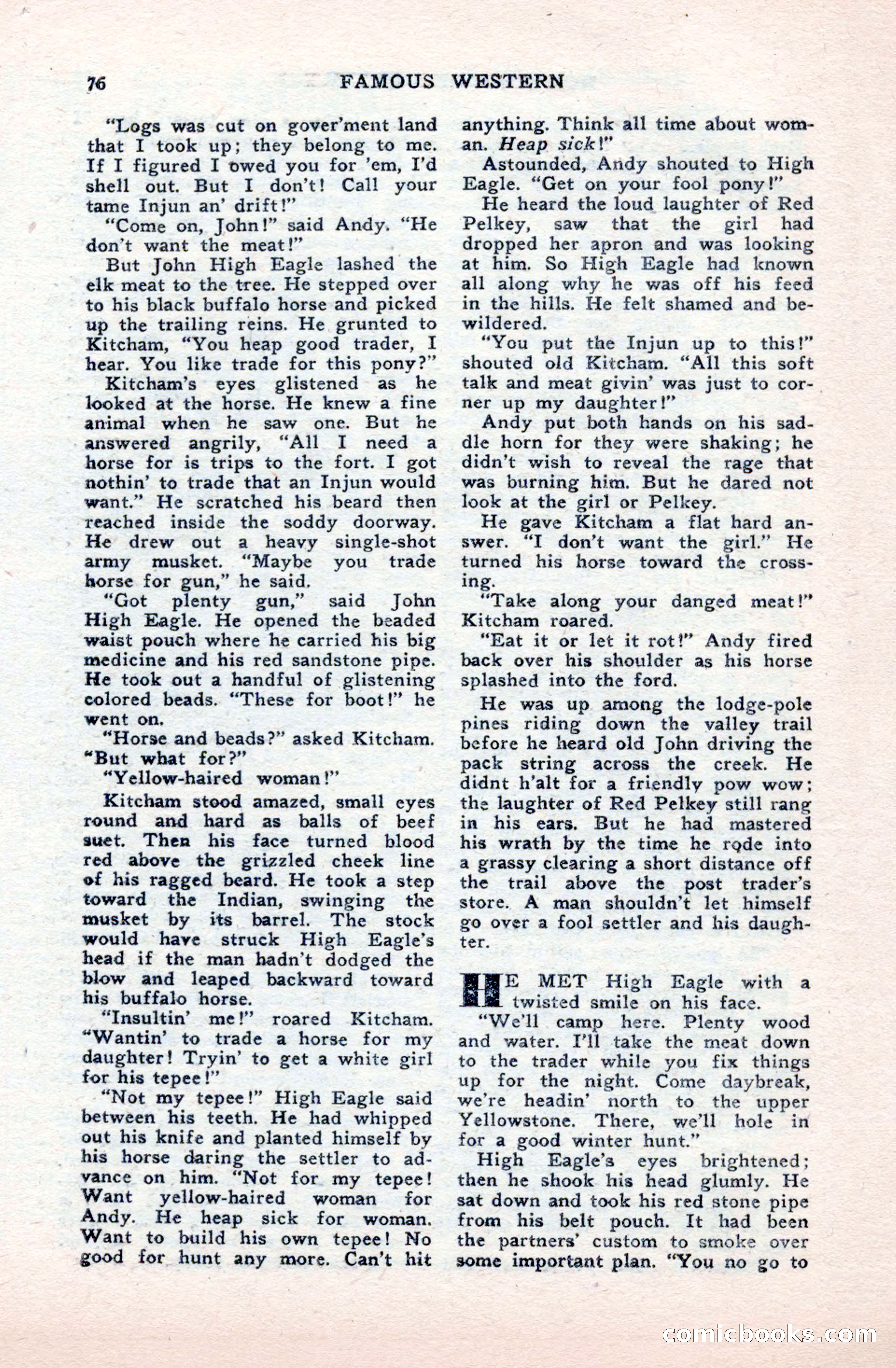 Famous Western, October 1950 — page 76 of 100