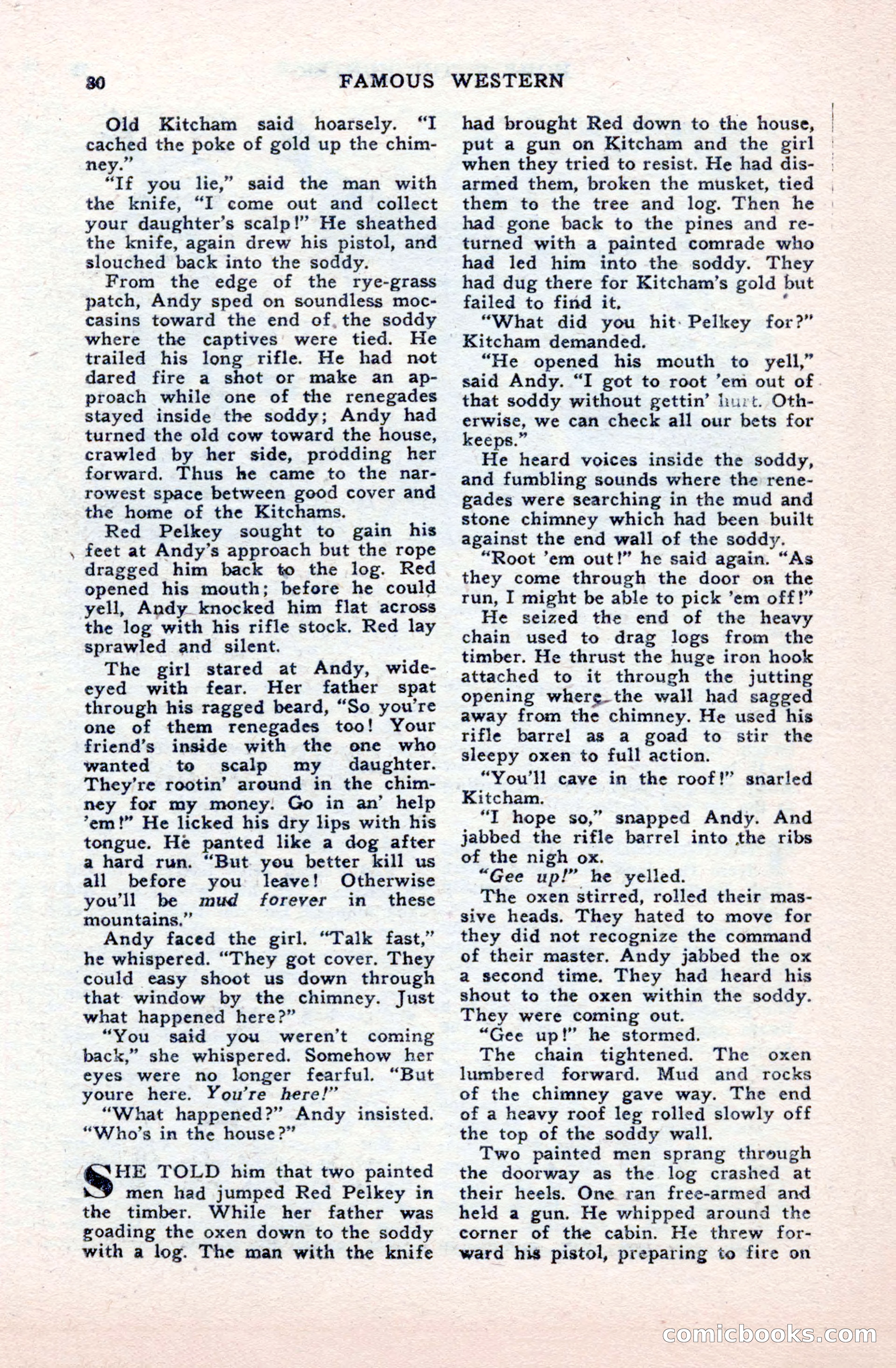 Famous Western, October 1950 — page 80 of 100