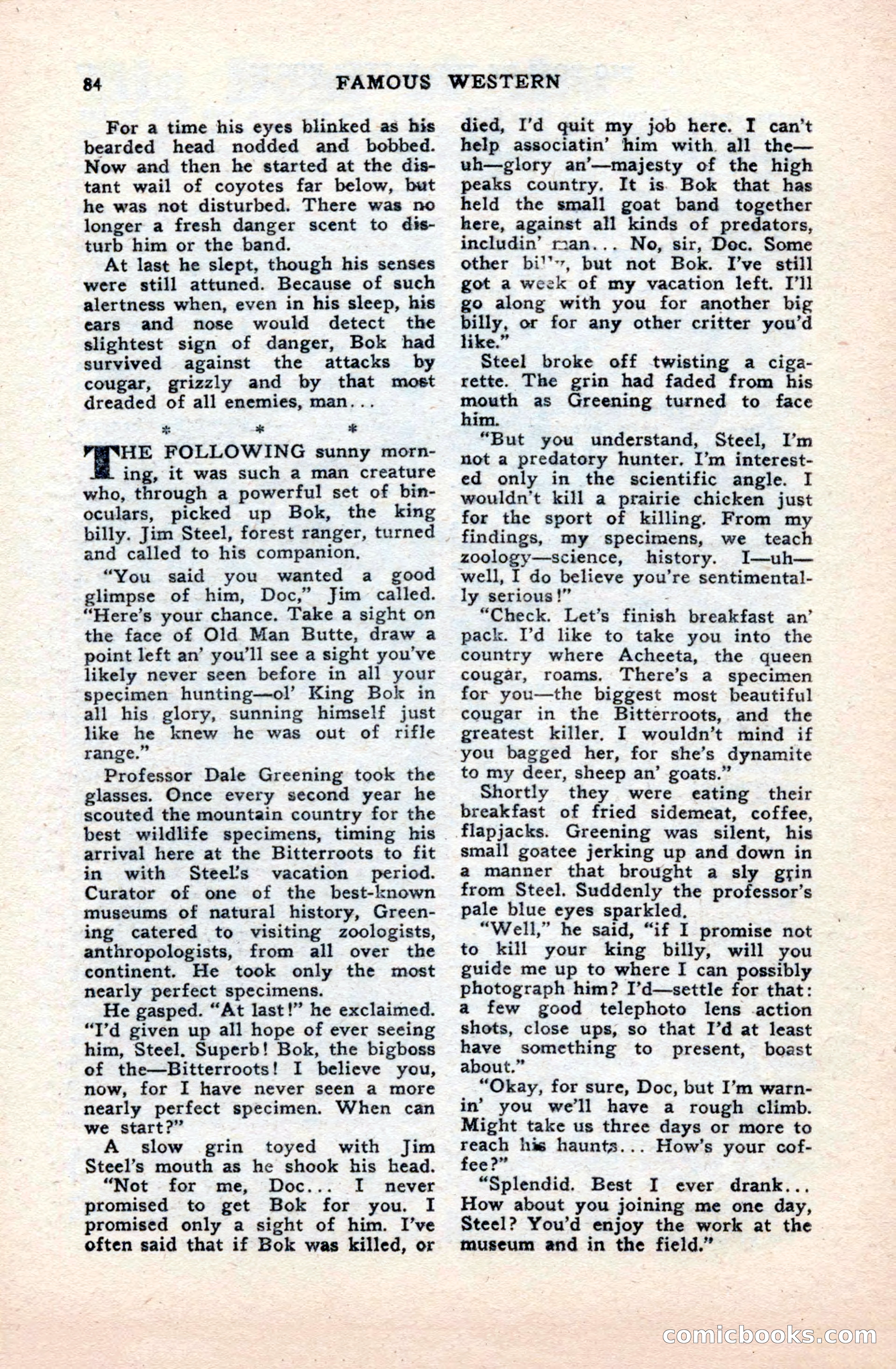 Famous Western, October 1950 — page 84 of 100