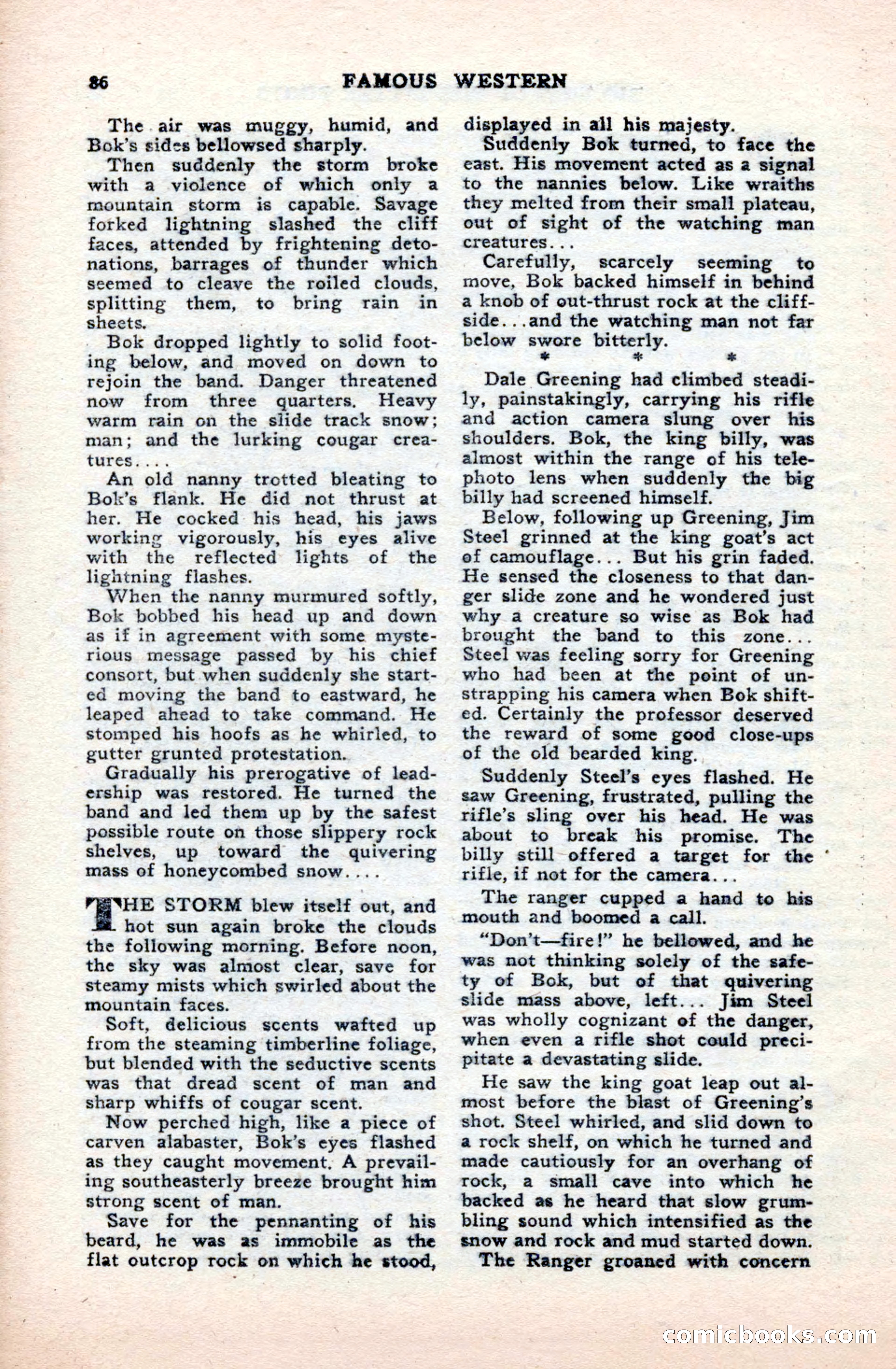 Famous Western, October 1950 — page 86 of 100