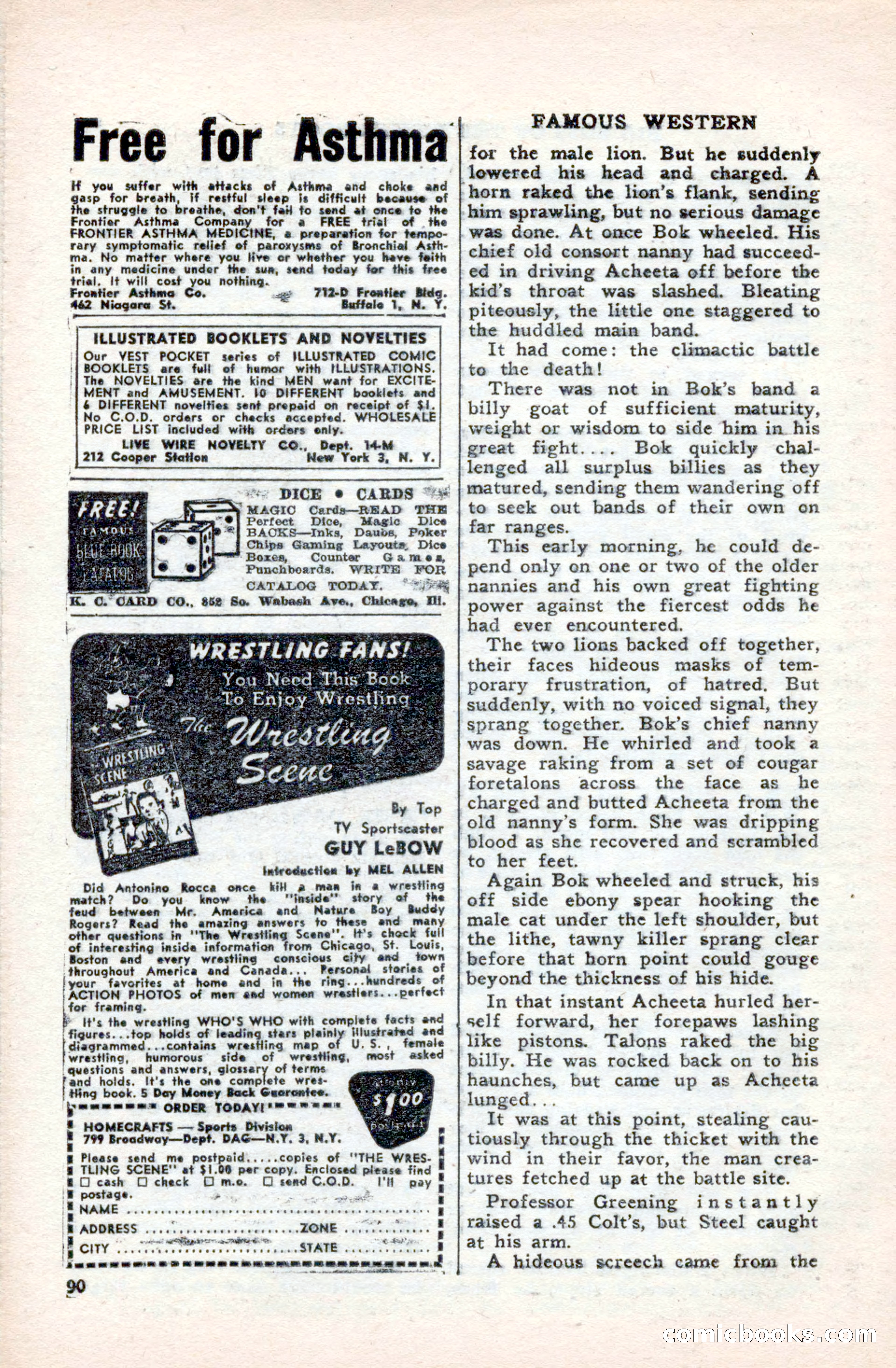 Famous Western, October 1950 — page 90 of 100