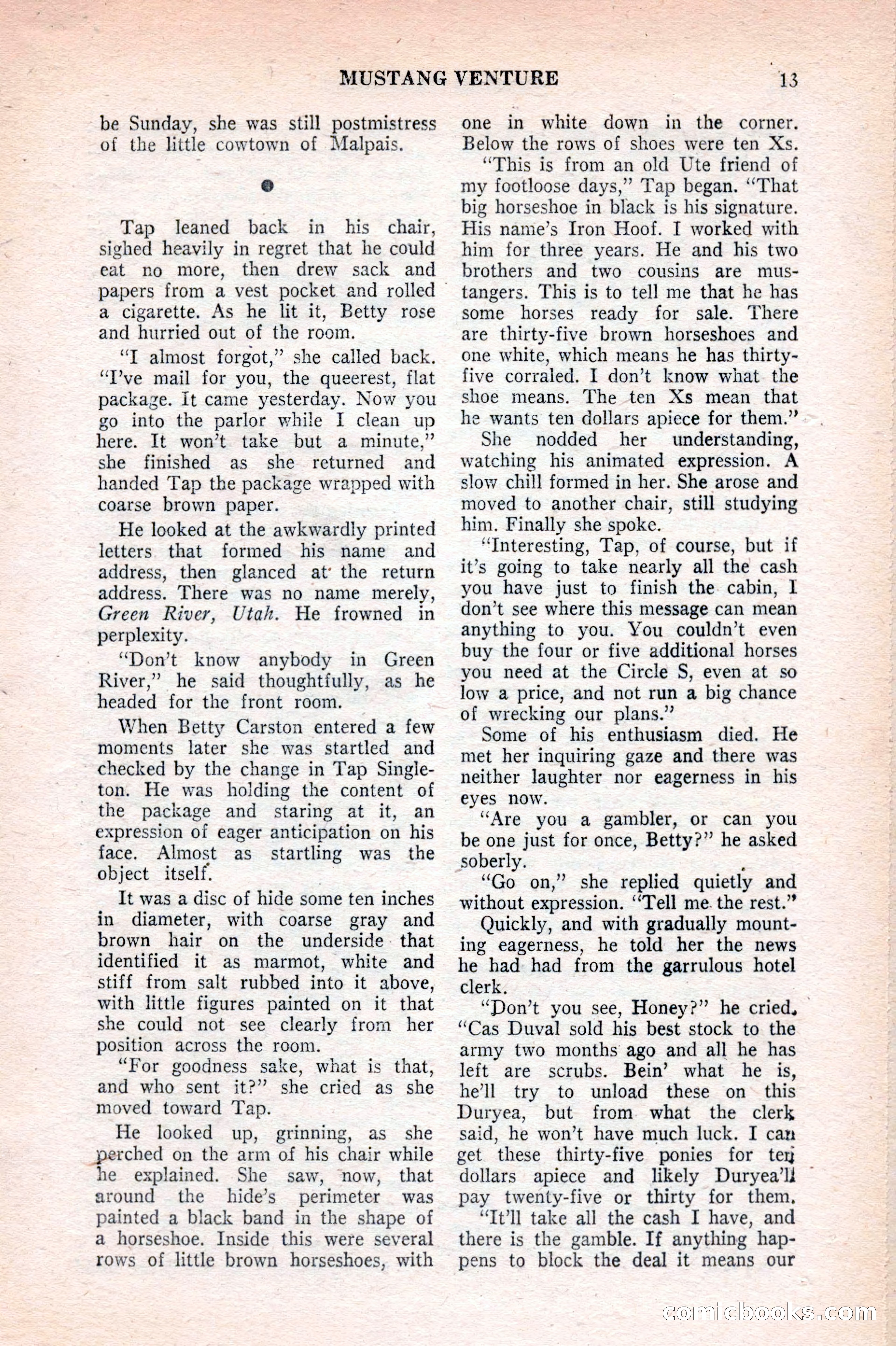Famous Western, August 1953 — page 13 of 100