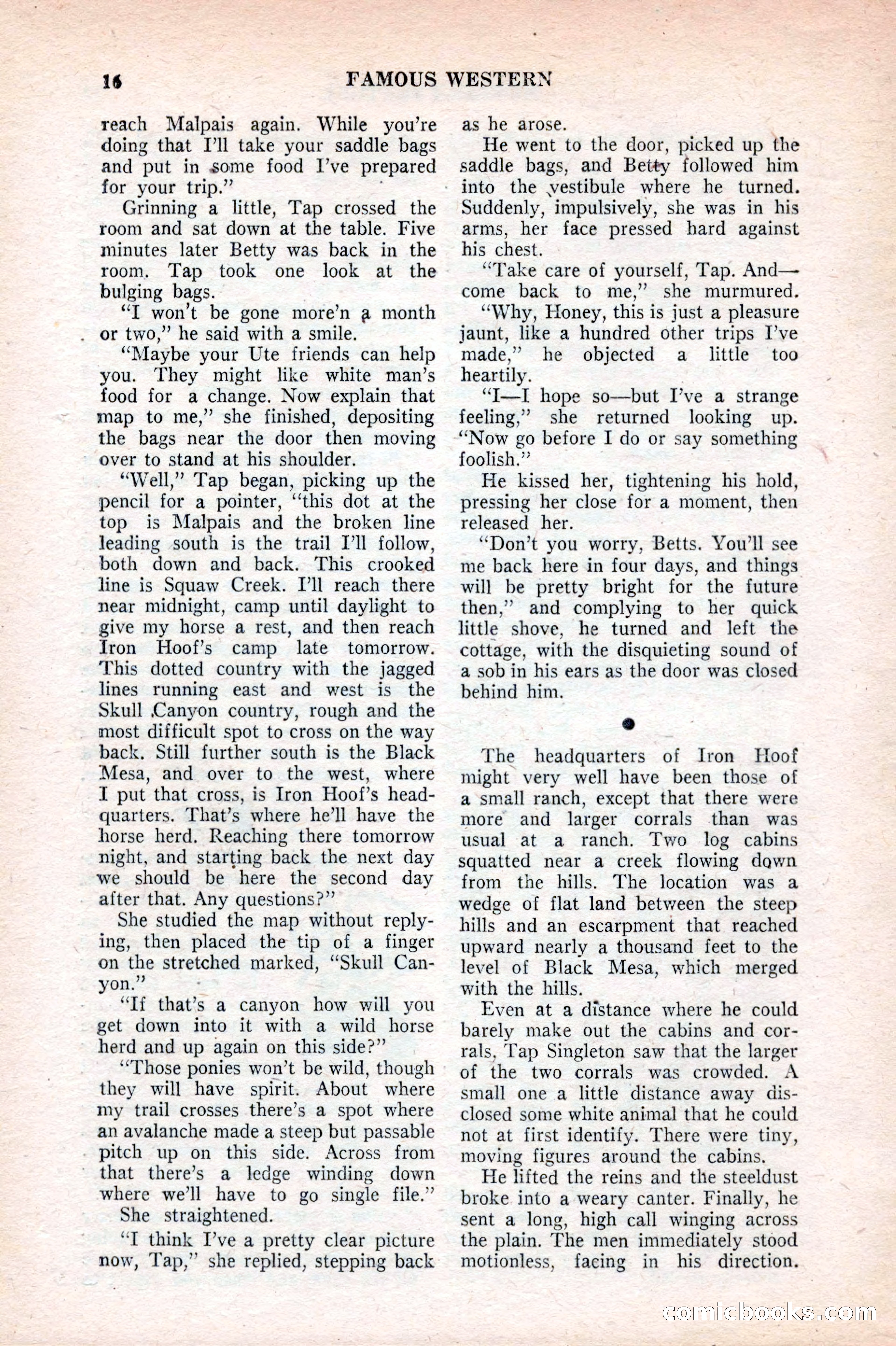 Famous Western, August 1953 — page 16 of 100