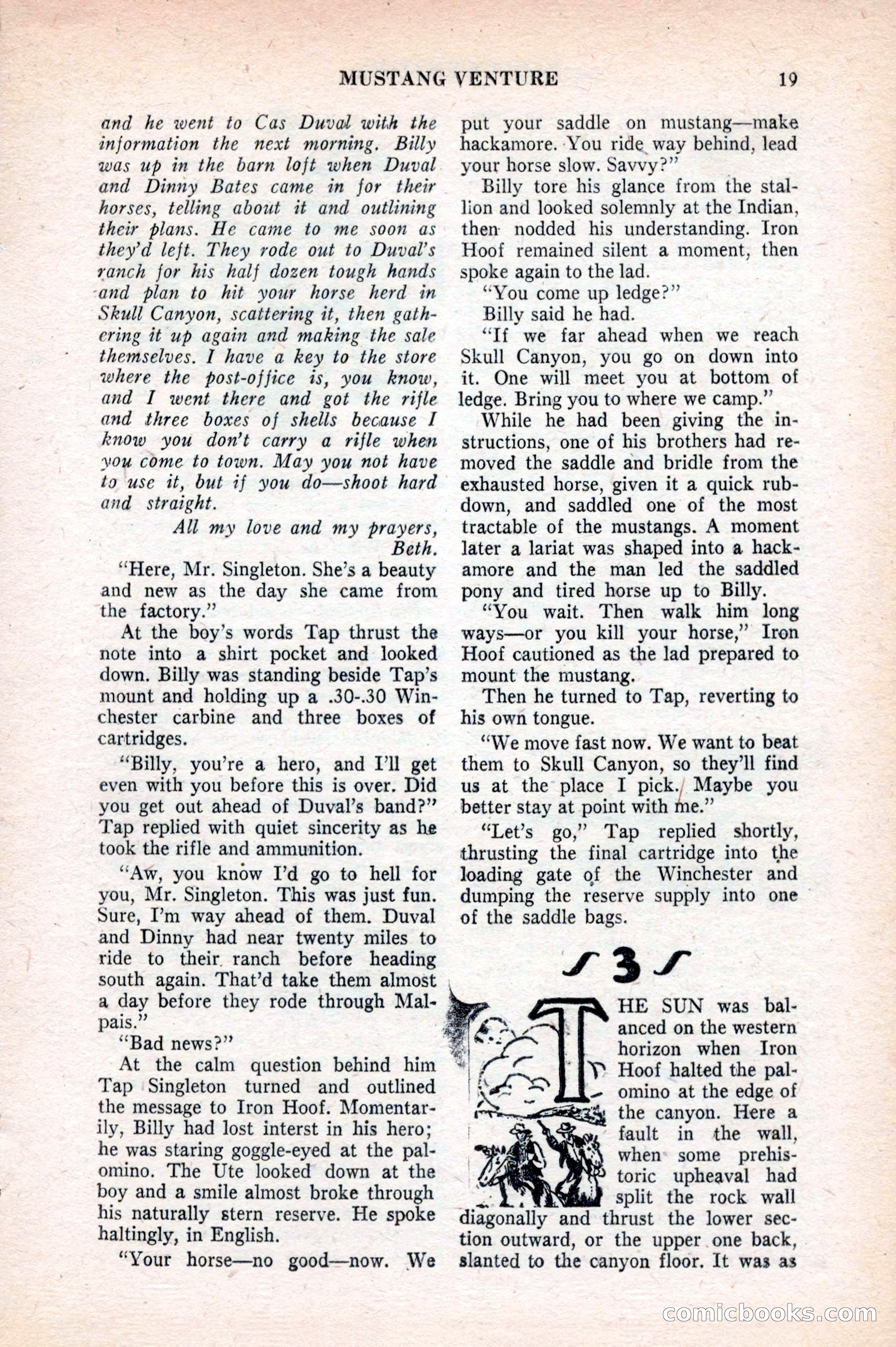 Famous Western, August 1953 — page 19 of 100