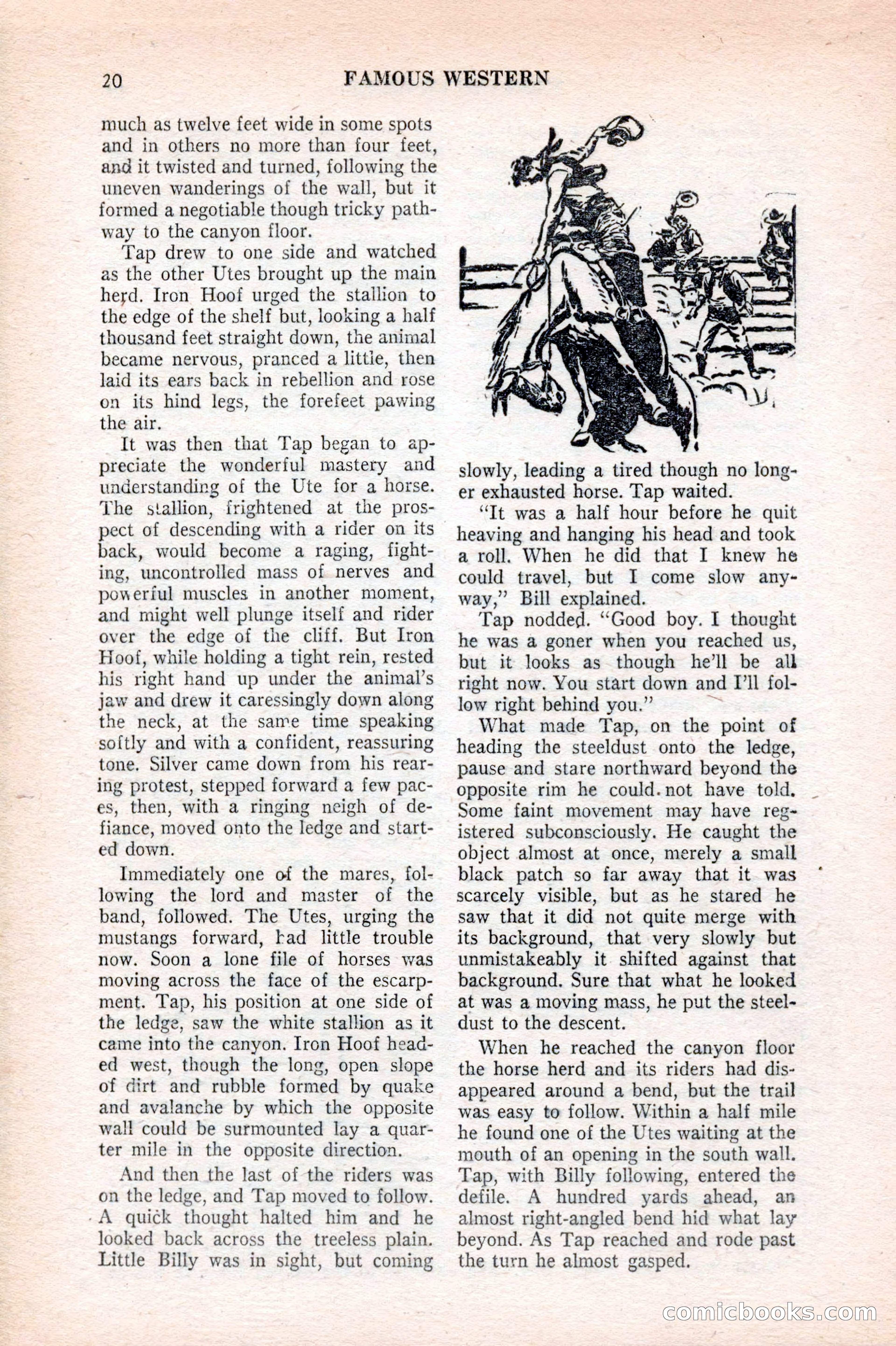 Famous Western, August 1953 — page 20 of 100