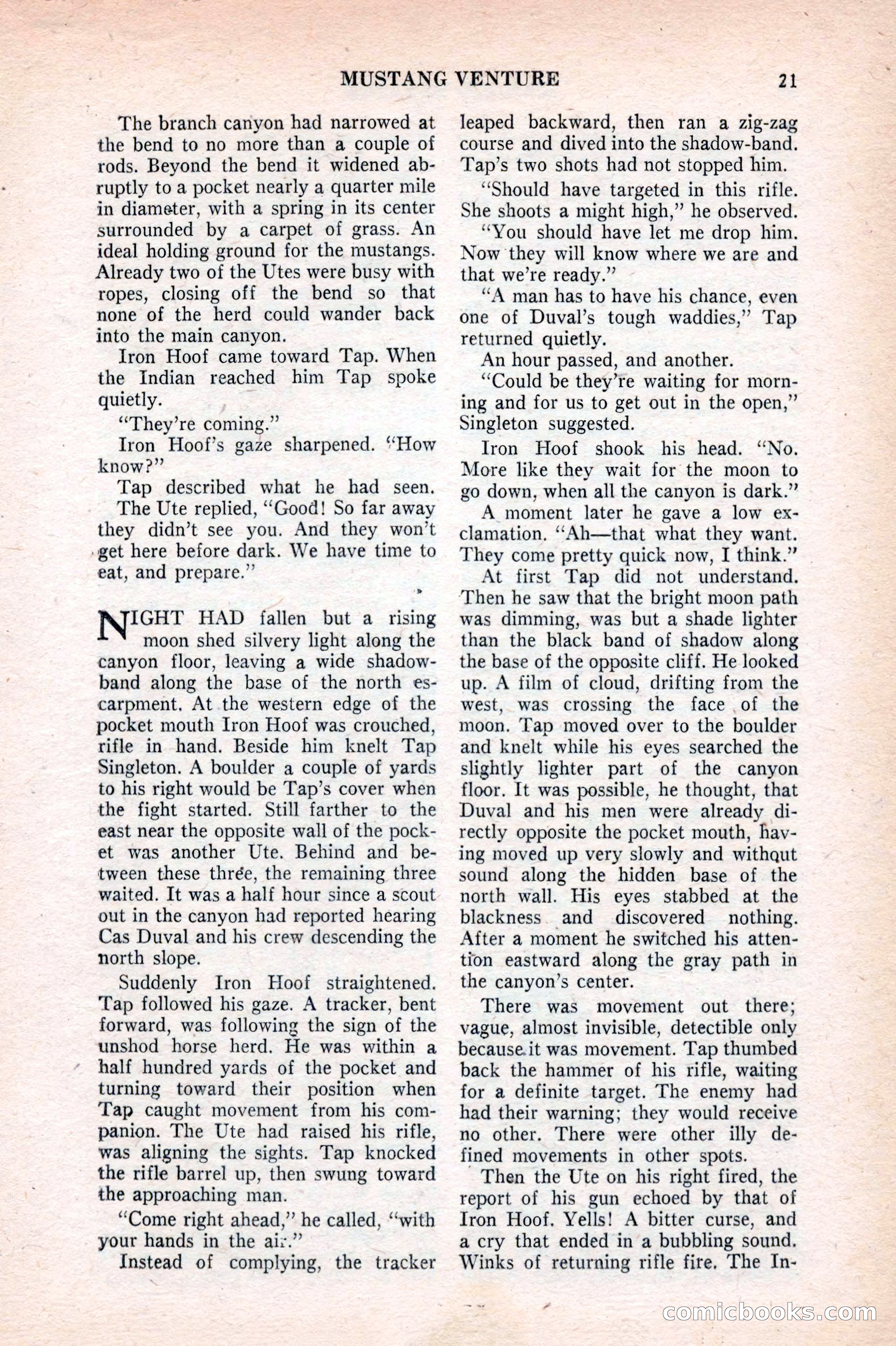 Famous Western, August 1953 — page 21 of 100