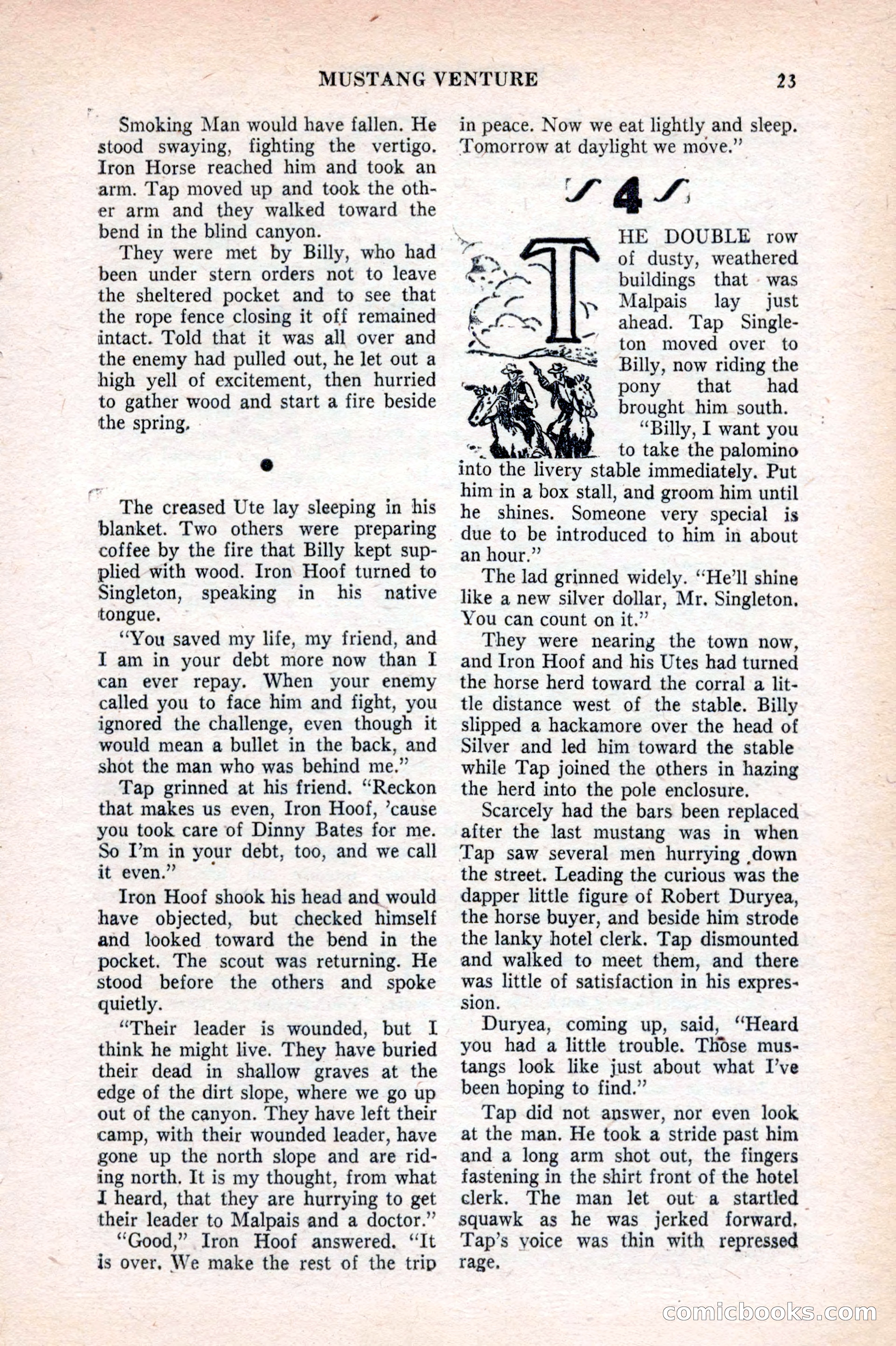 Famous Western, August 1953 — page 23 of 100