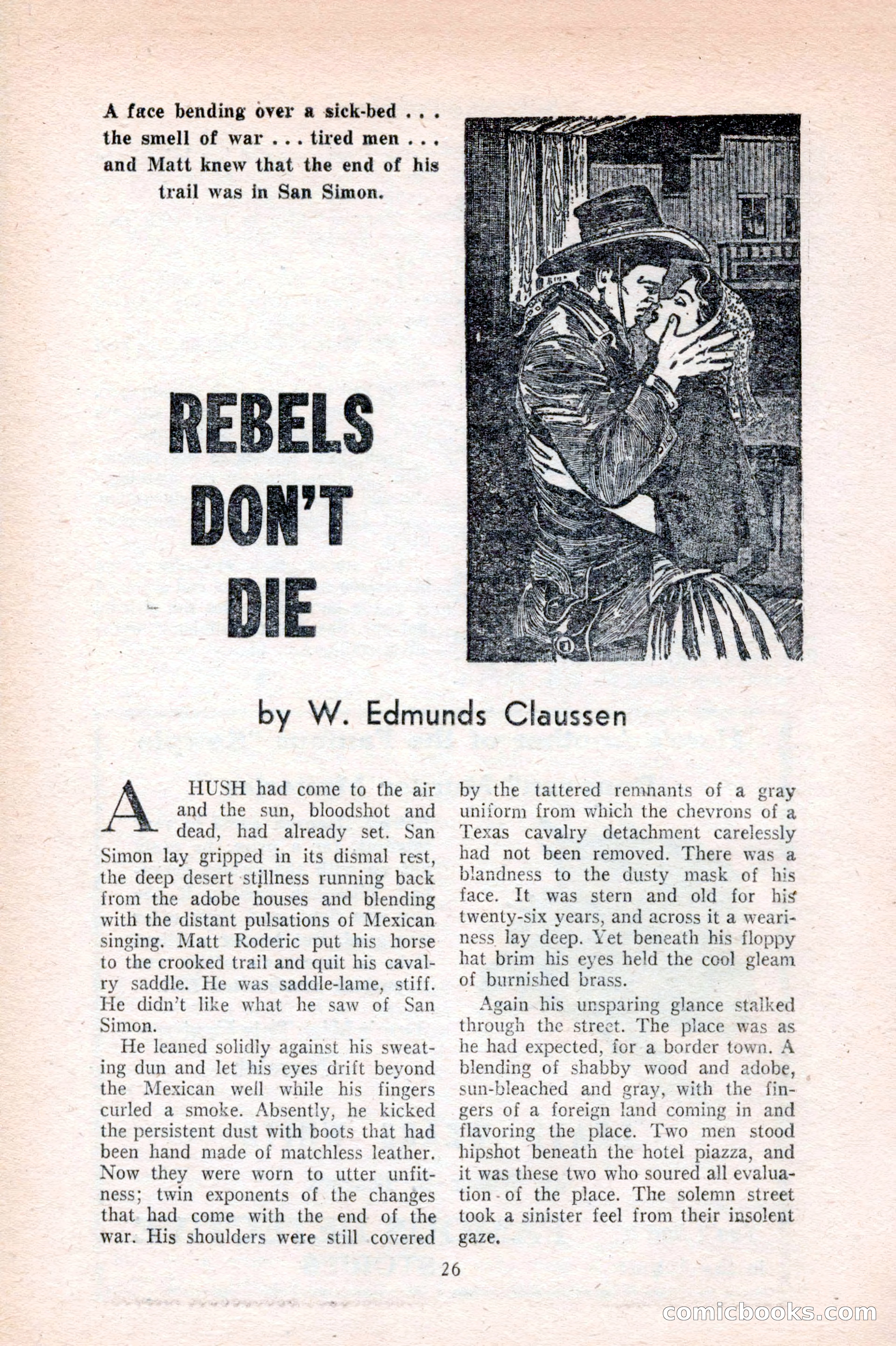 Famous Western, August 1953 — page 26 of 100