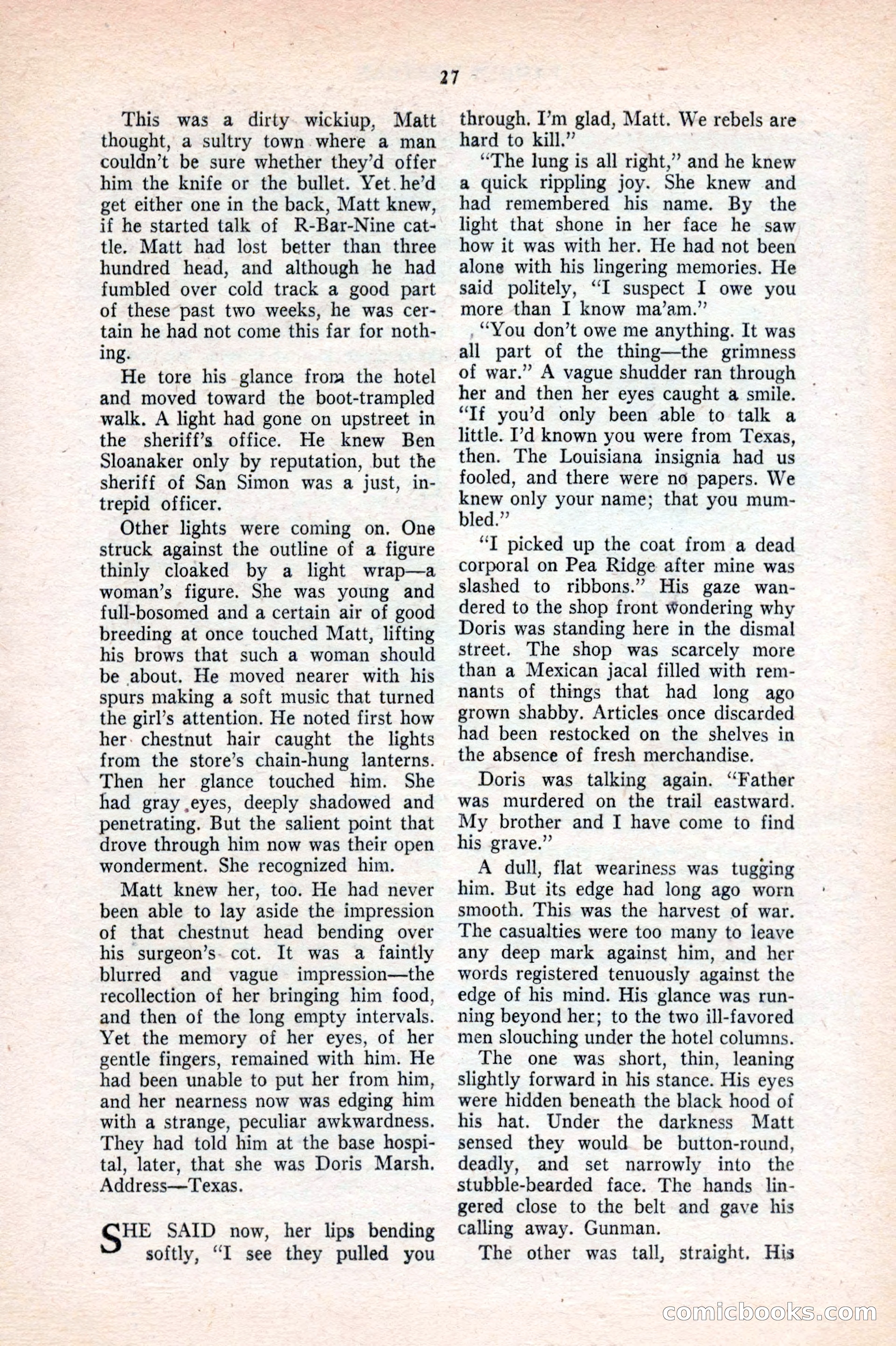 Famous Western, August 1953 — page 27 of 100