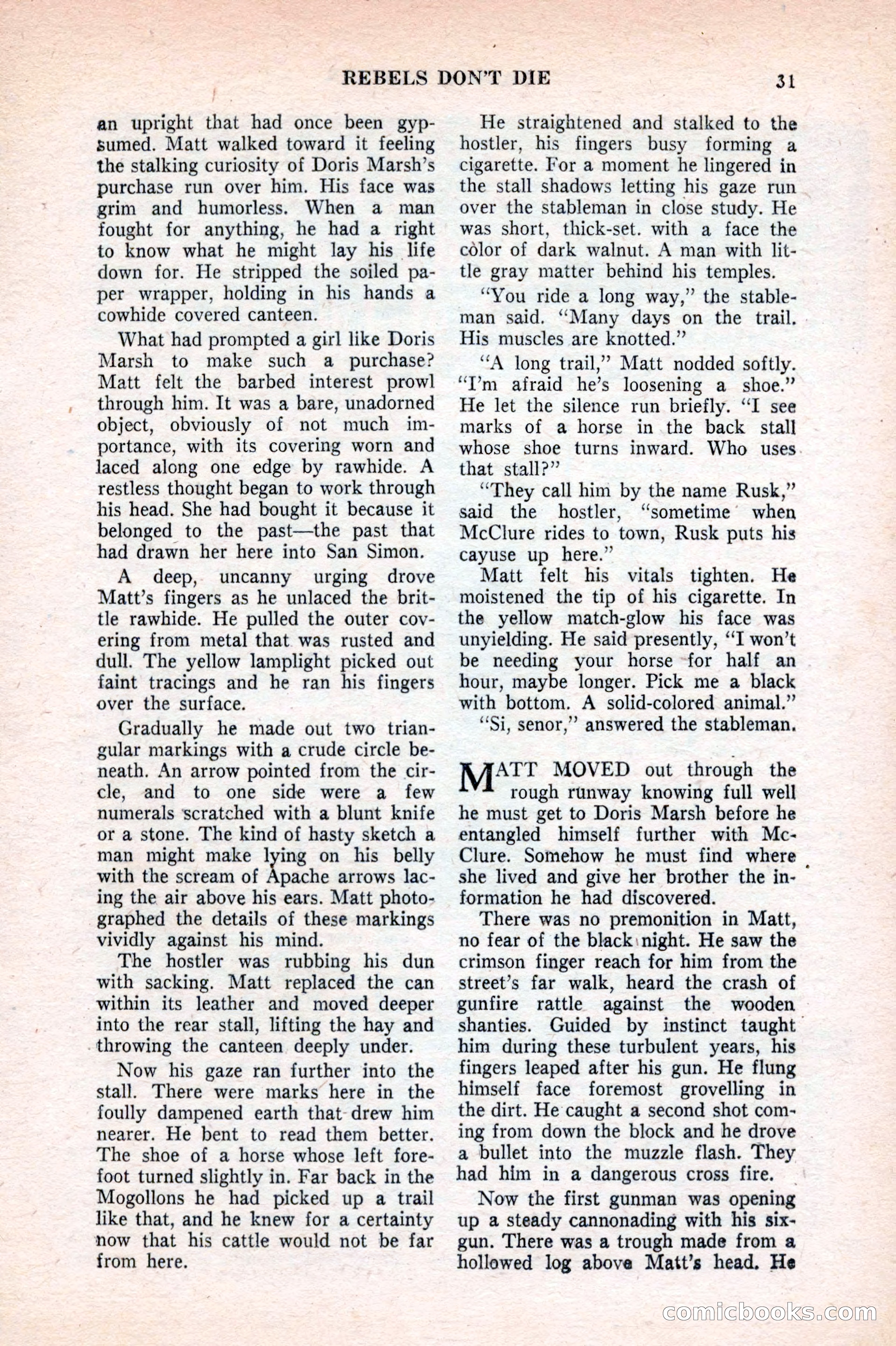 Famous Western, August 1953 — page 31 of 100