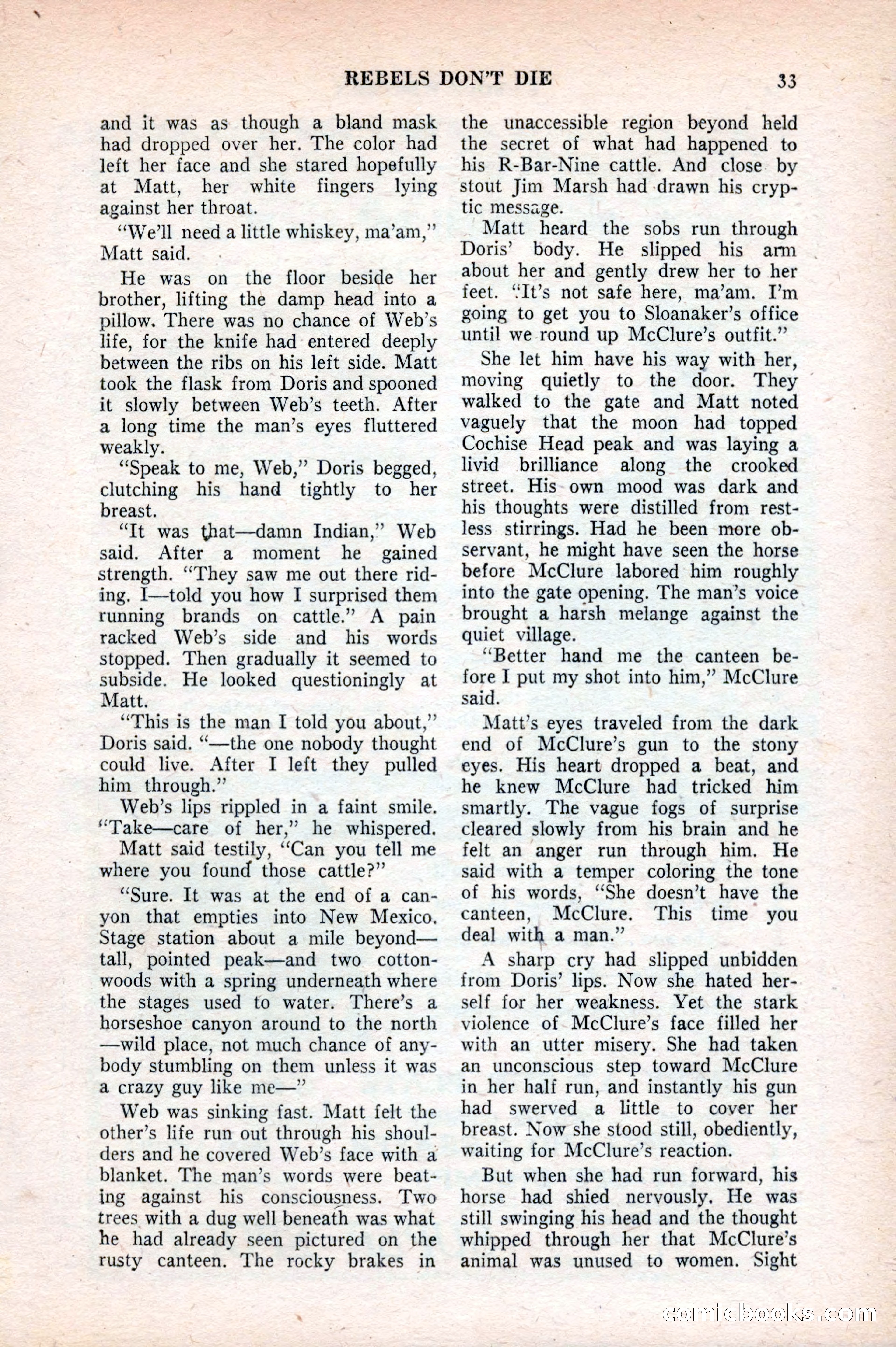 Famous Western, August 1953 — page 33 of 100