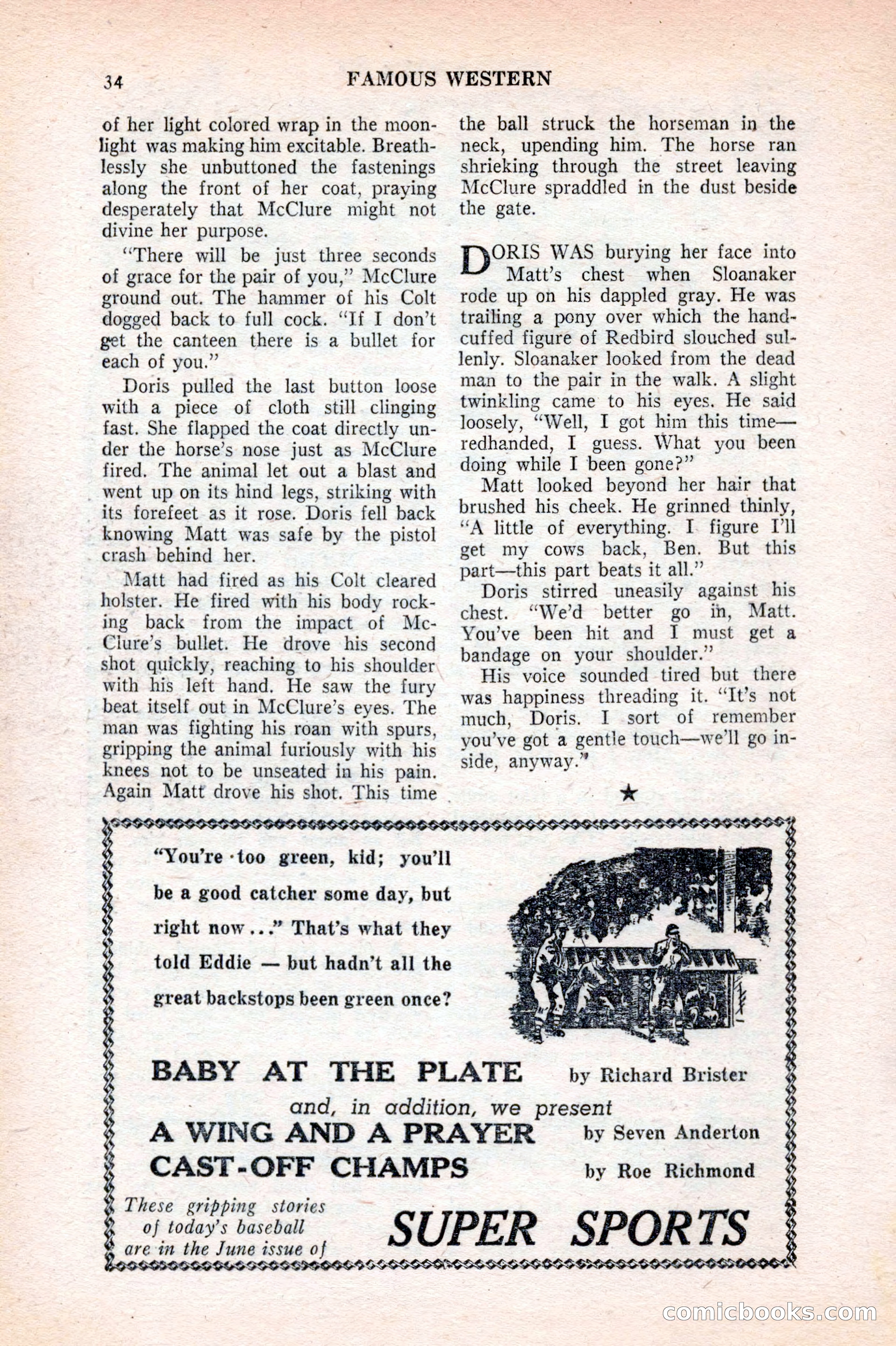 Famous Western, August 1953 — page 34 of 100