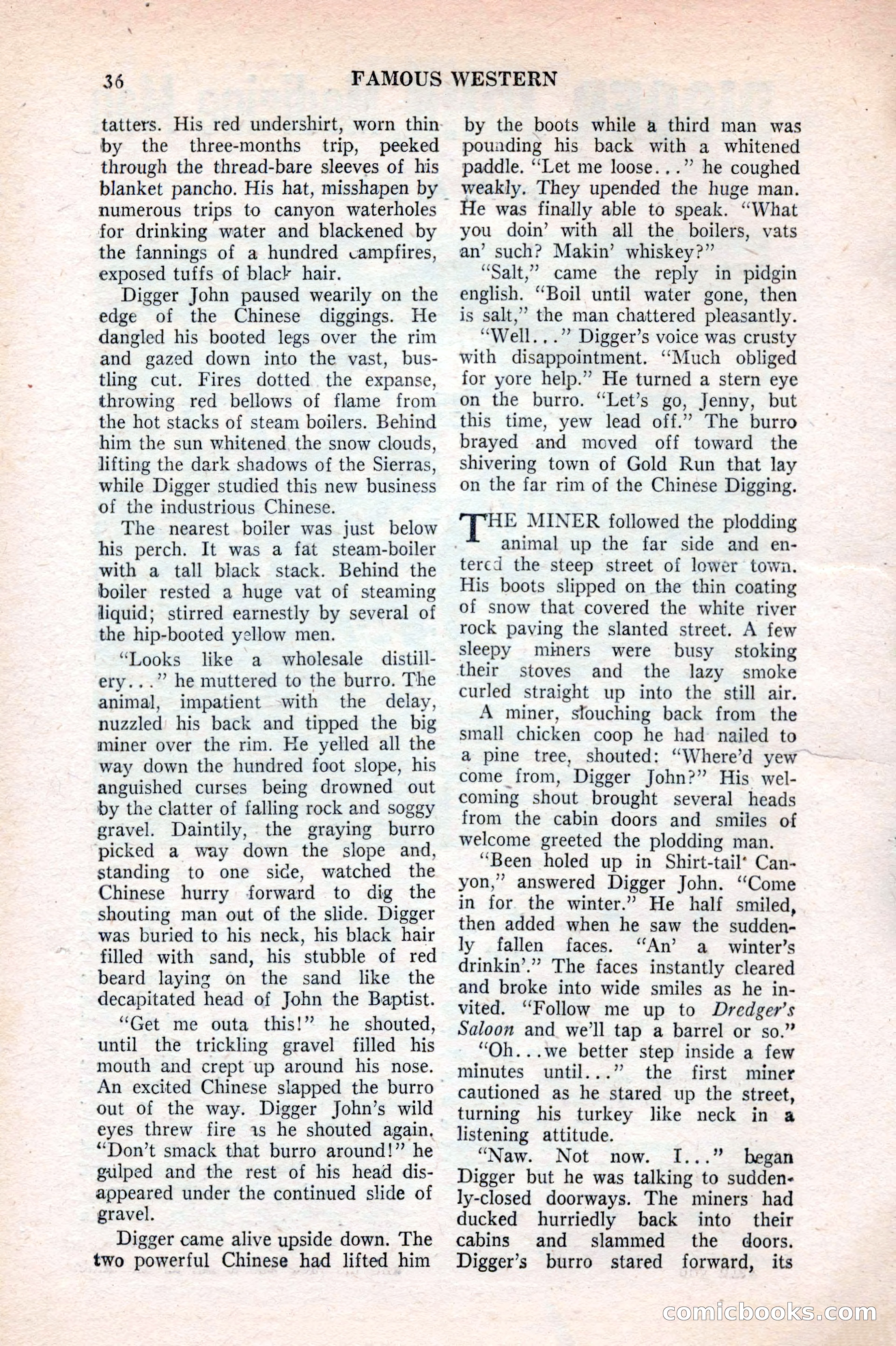 Famous Western, August 1953 — page 36 of 100