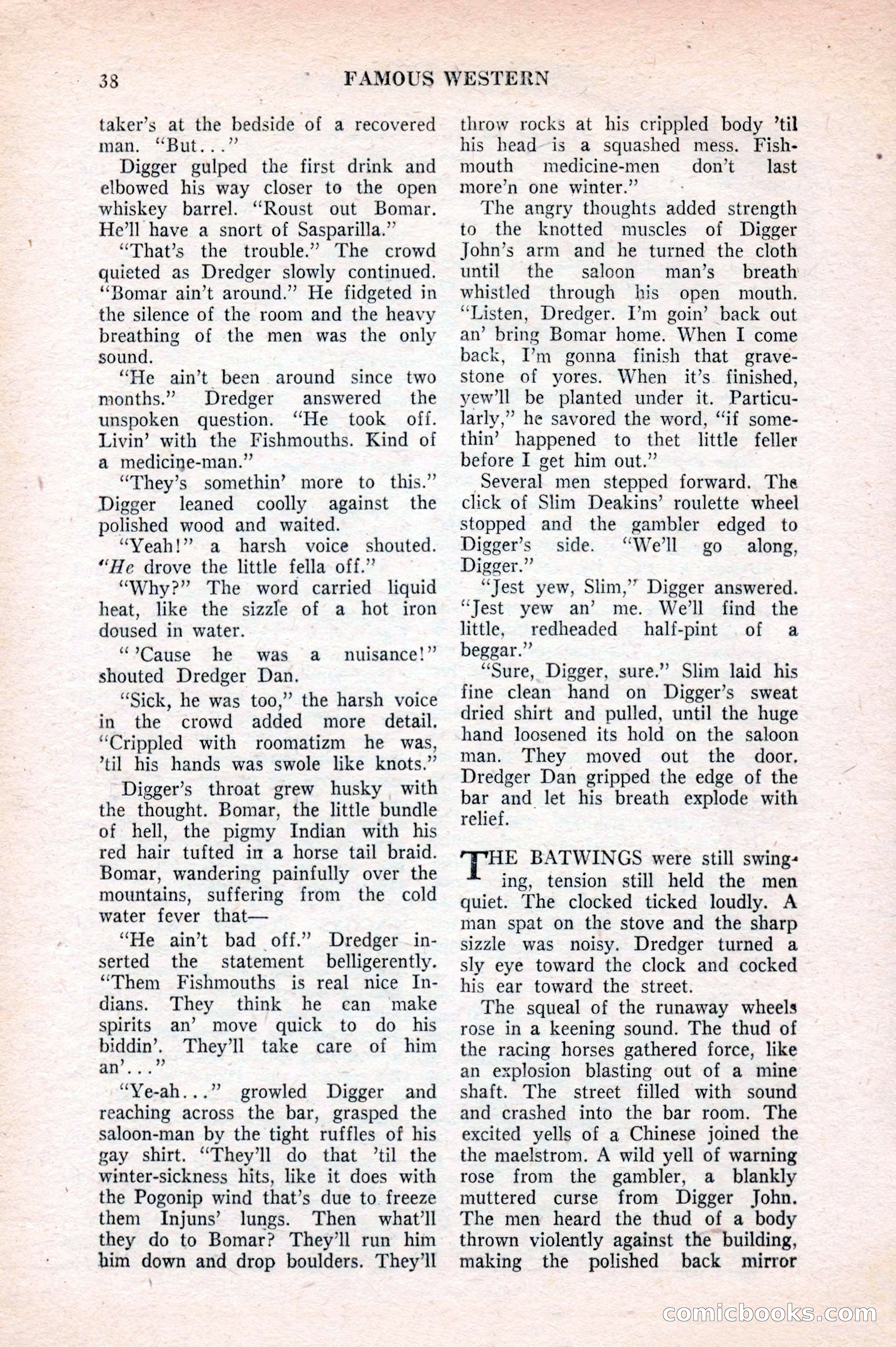 Famous Western, August 1953 — page 38 of 100