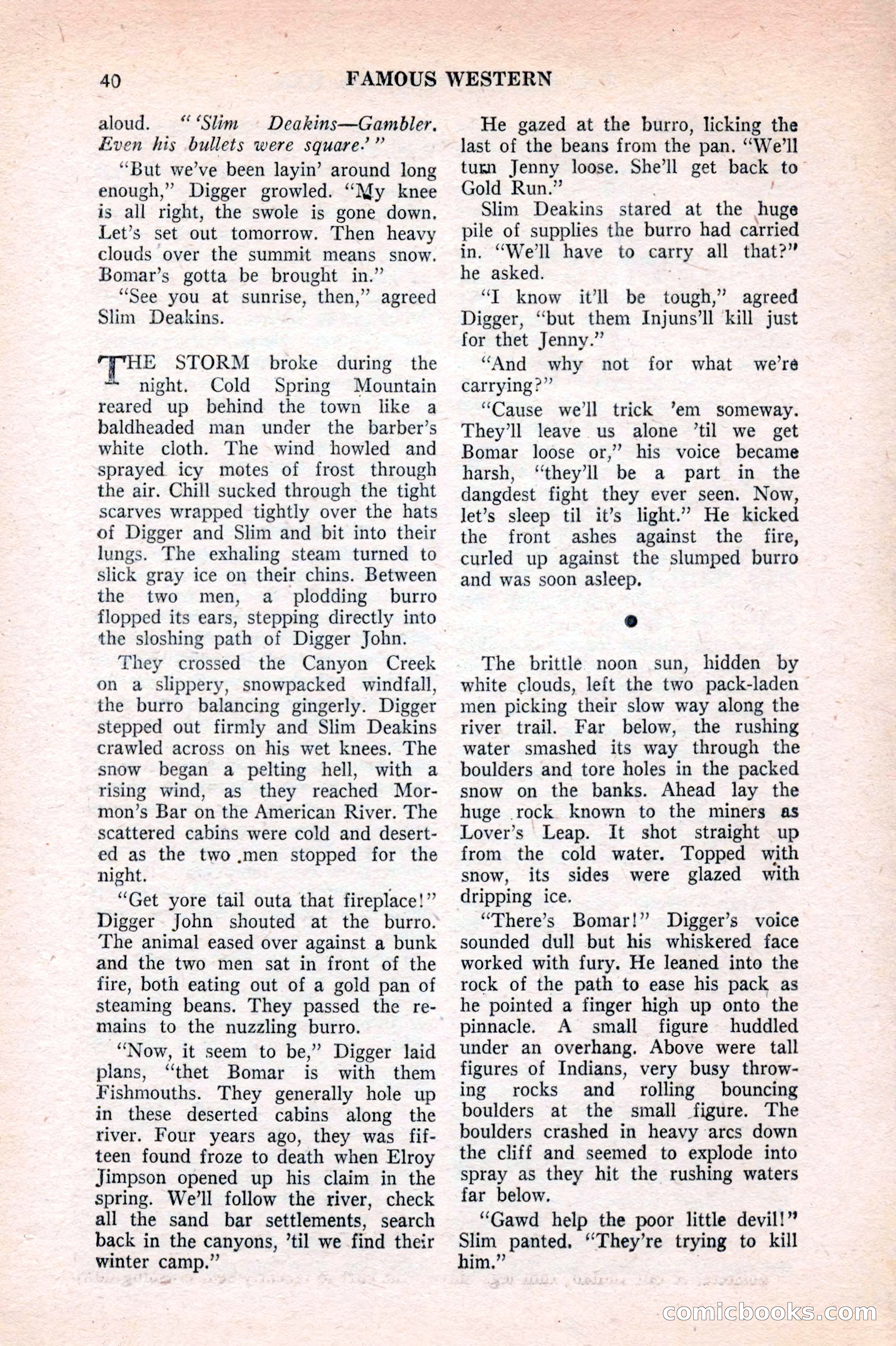 Famous Western, August 1953 — page 40 of 100
